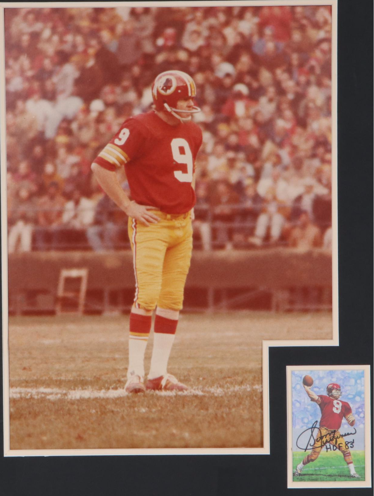 Sonny Jurgensen Autographed Illustration and Photograph