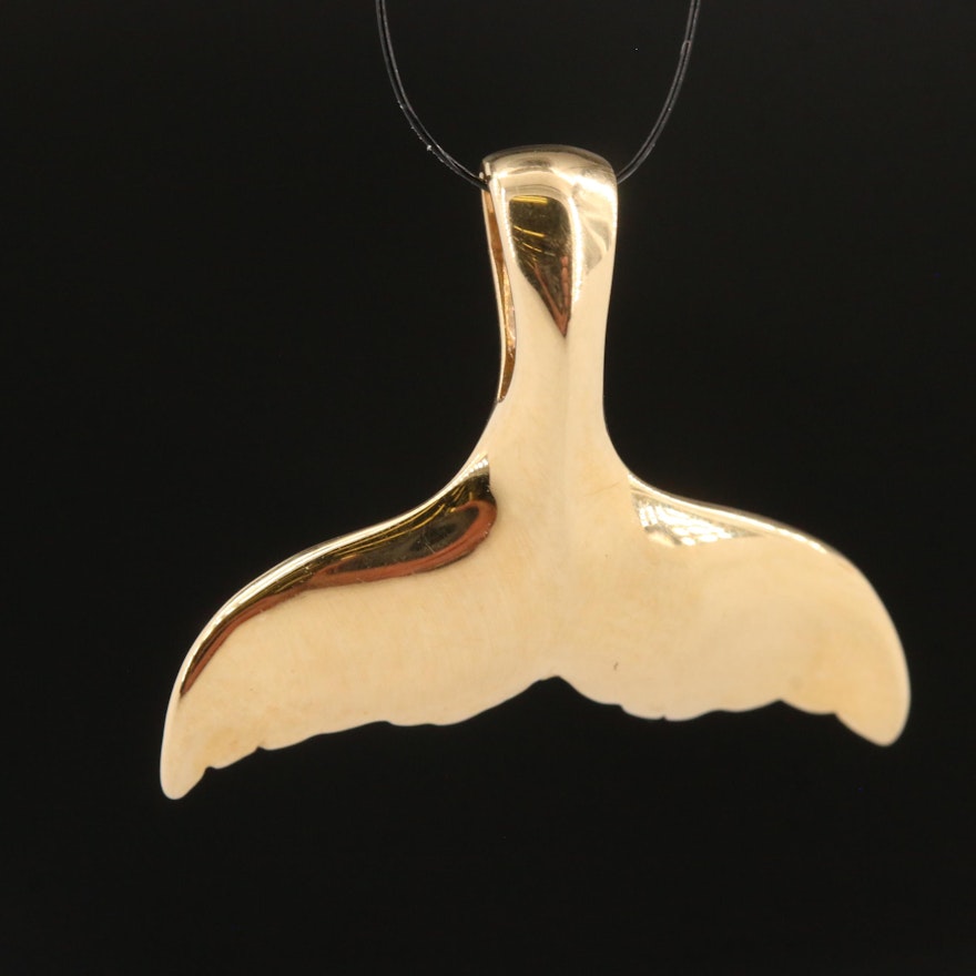 Ivan Searcy 14K Whale Tail Pendant