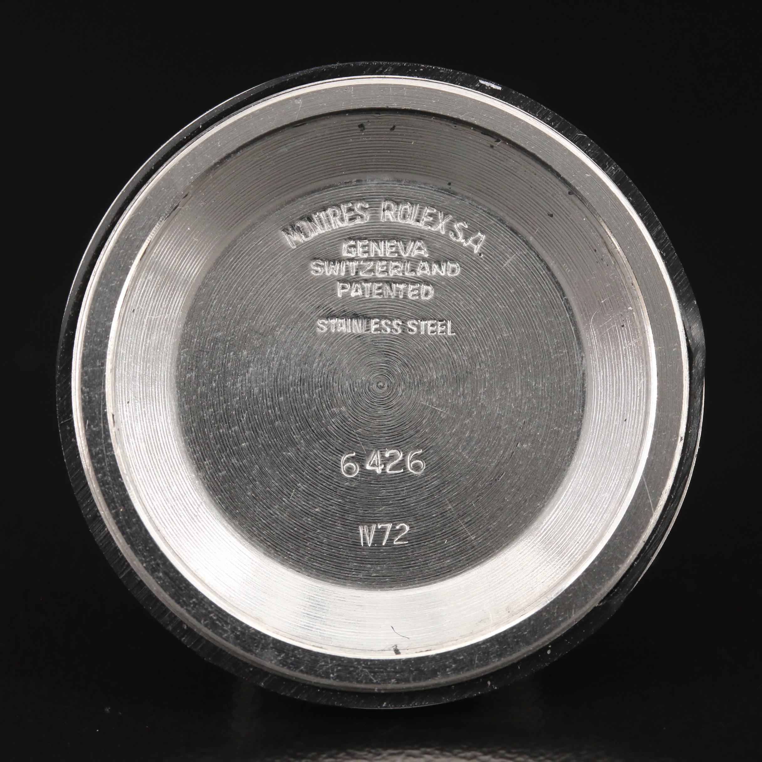 1972 Rolex Oyster Precision Stainless Steel Stem Wind Watch