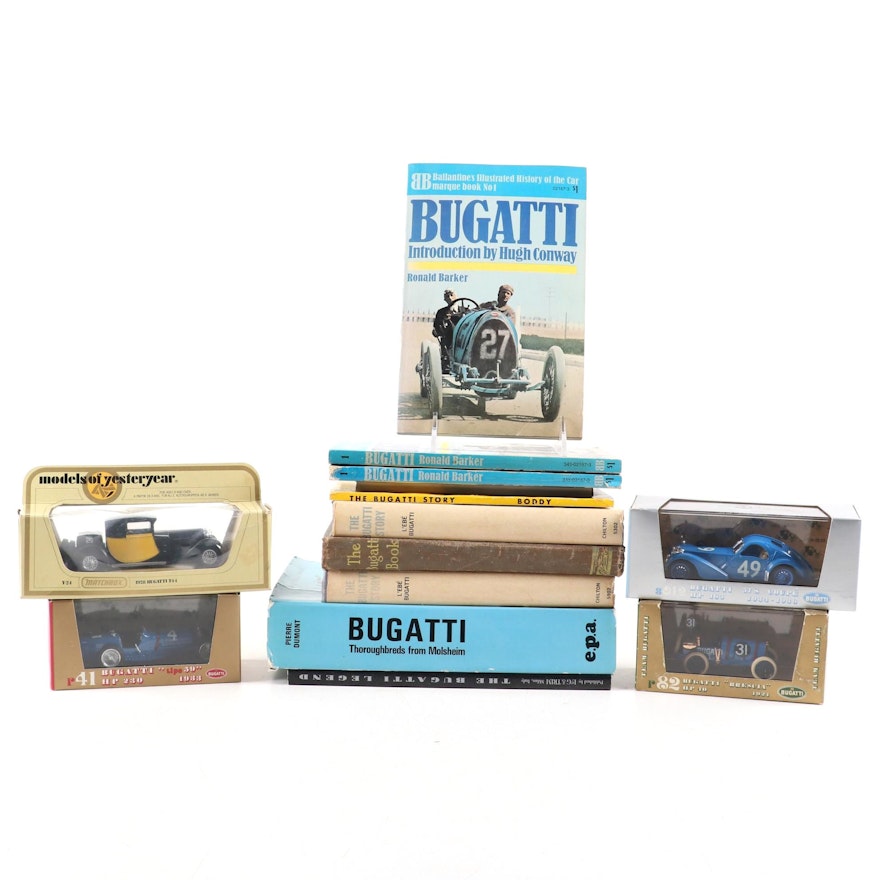 Matchbox and Bumm Bugatti Cars and Books