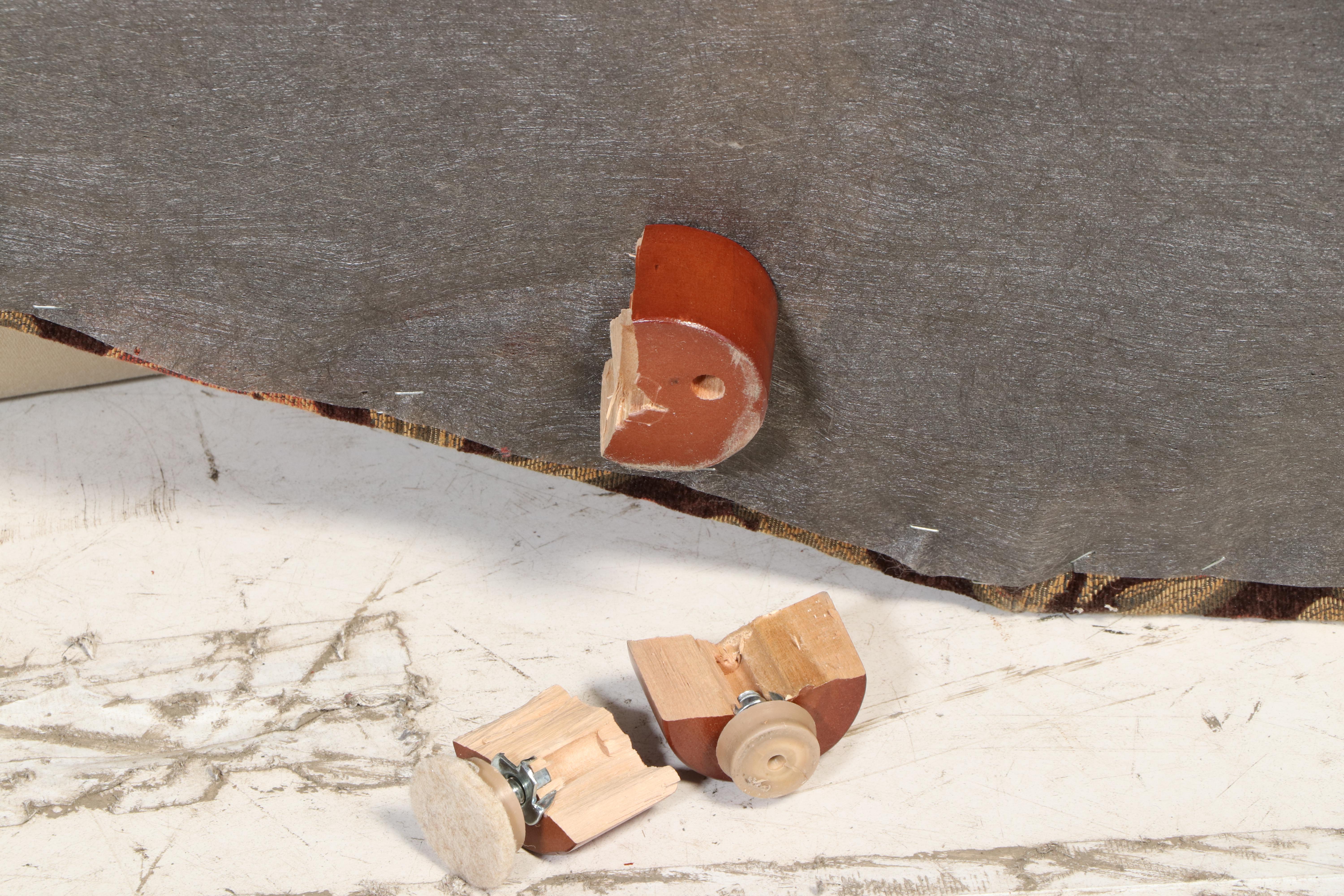 Temple Inc. Upholstered Sofa in Floral Tapestry, Late 20th Century