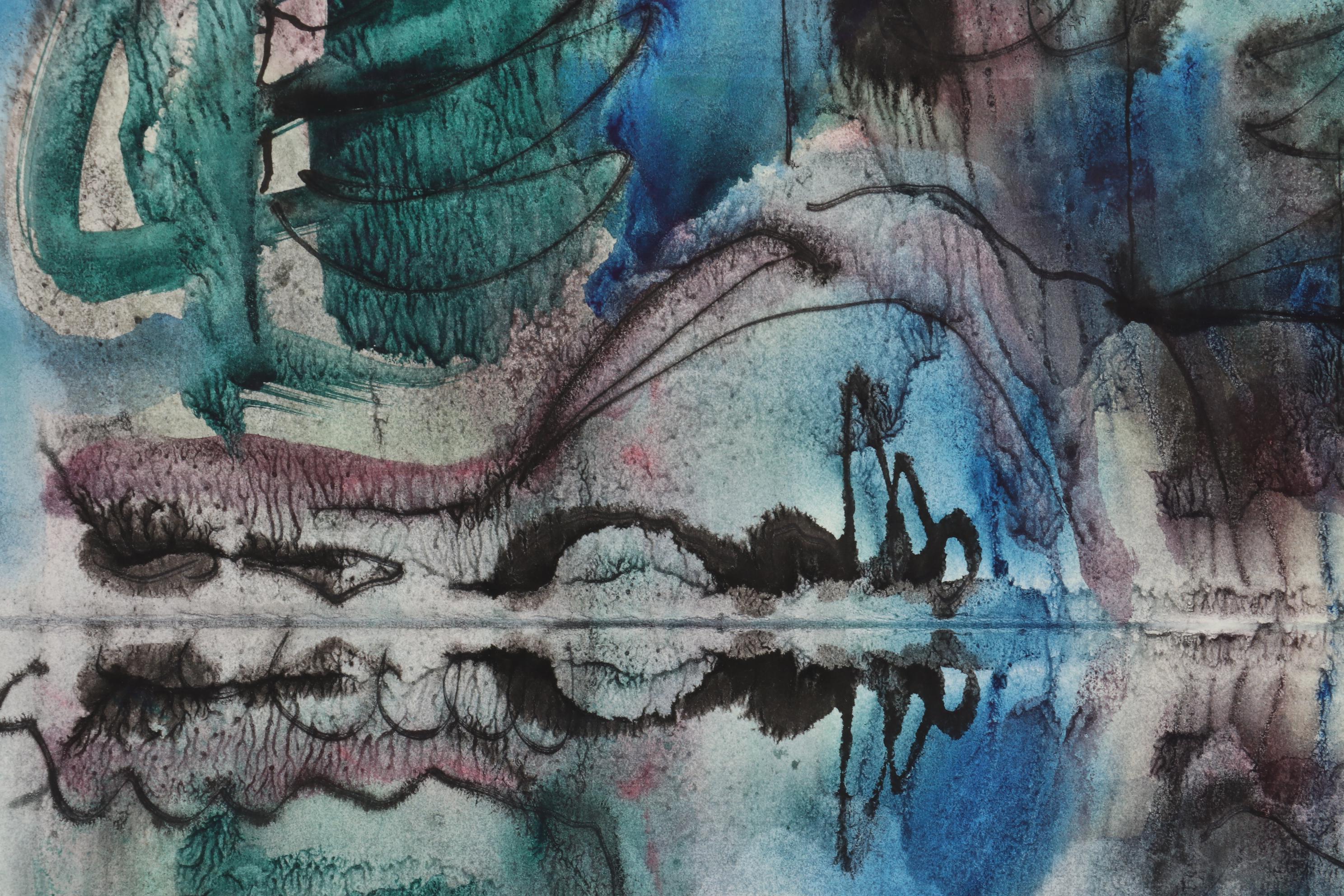 Jack Meanwell Abstract Watercolor Painting, 1979