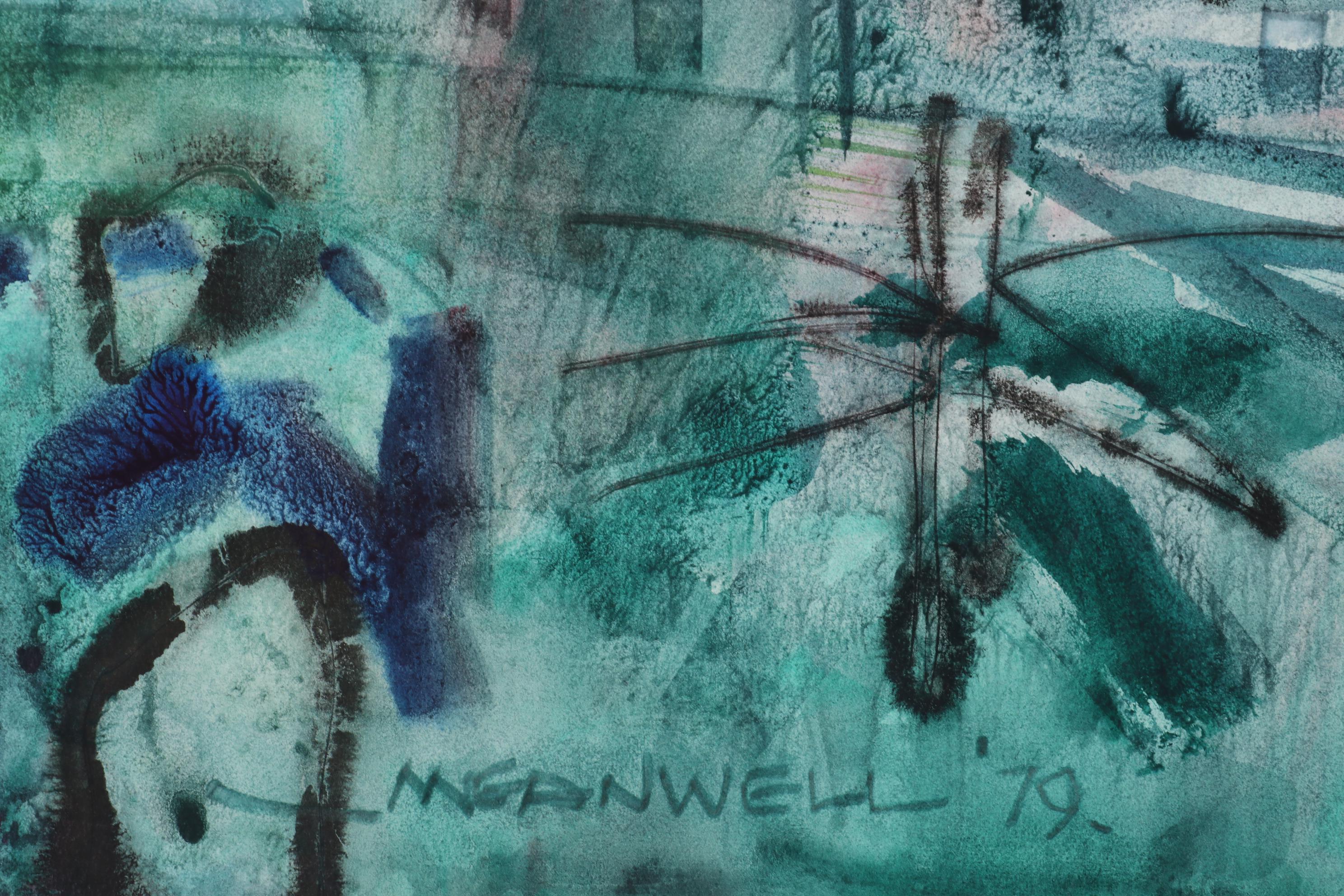 Jack Meanwell Abstract Watercolor Painting, 1979
