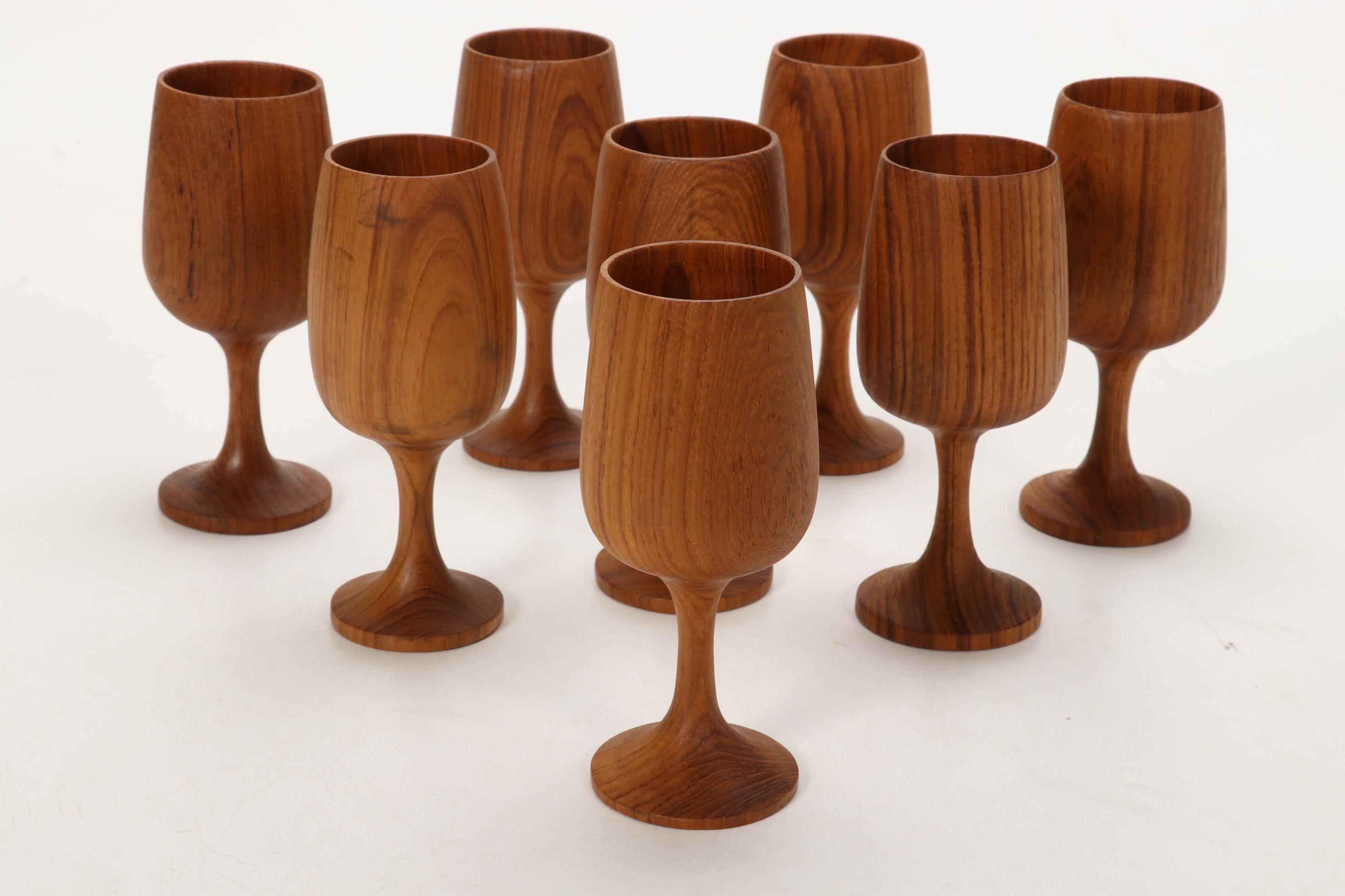 Bernard Olivewood Cheese Board with Cutting Board and Wine Glasses