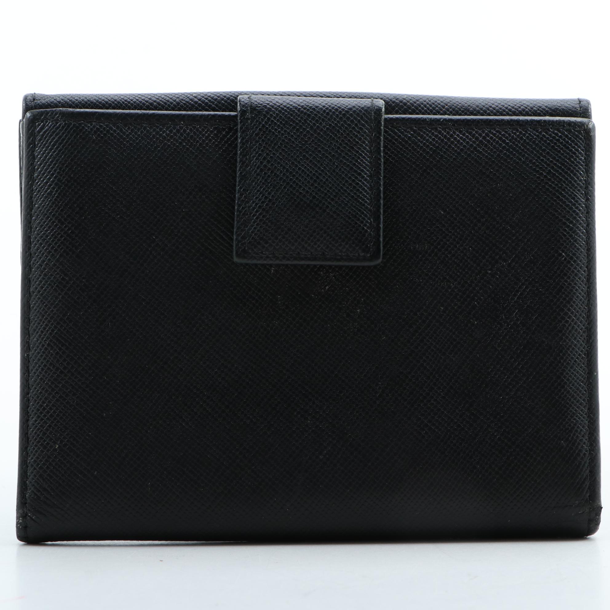 Prada Black Saffiano Leather Bifold Wallet