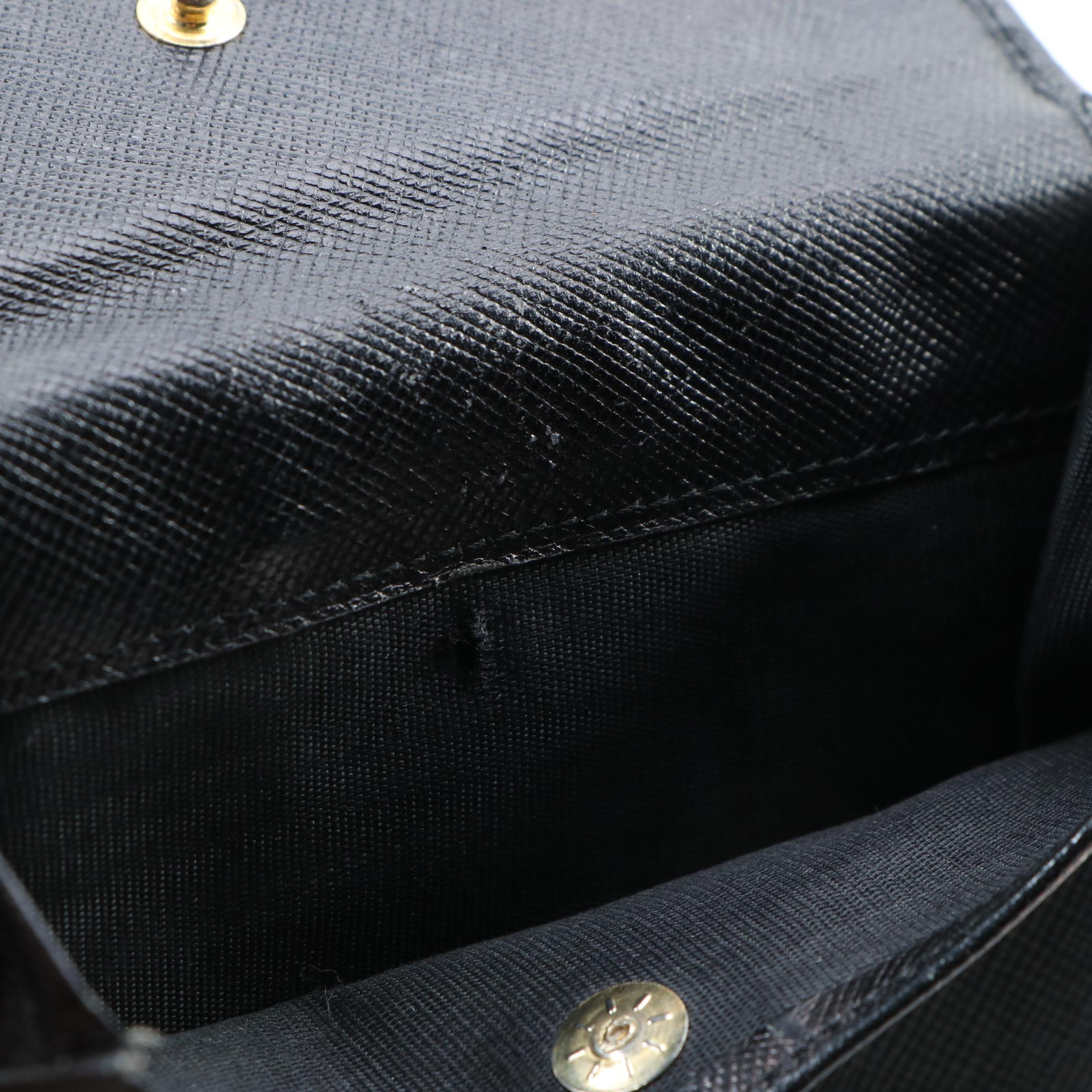 Prada Black Saffiano Leather Bifold Wallet