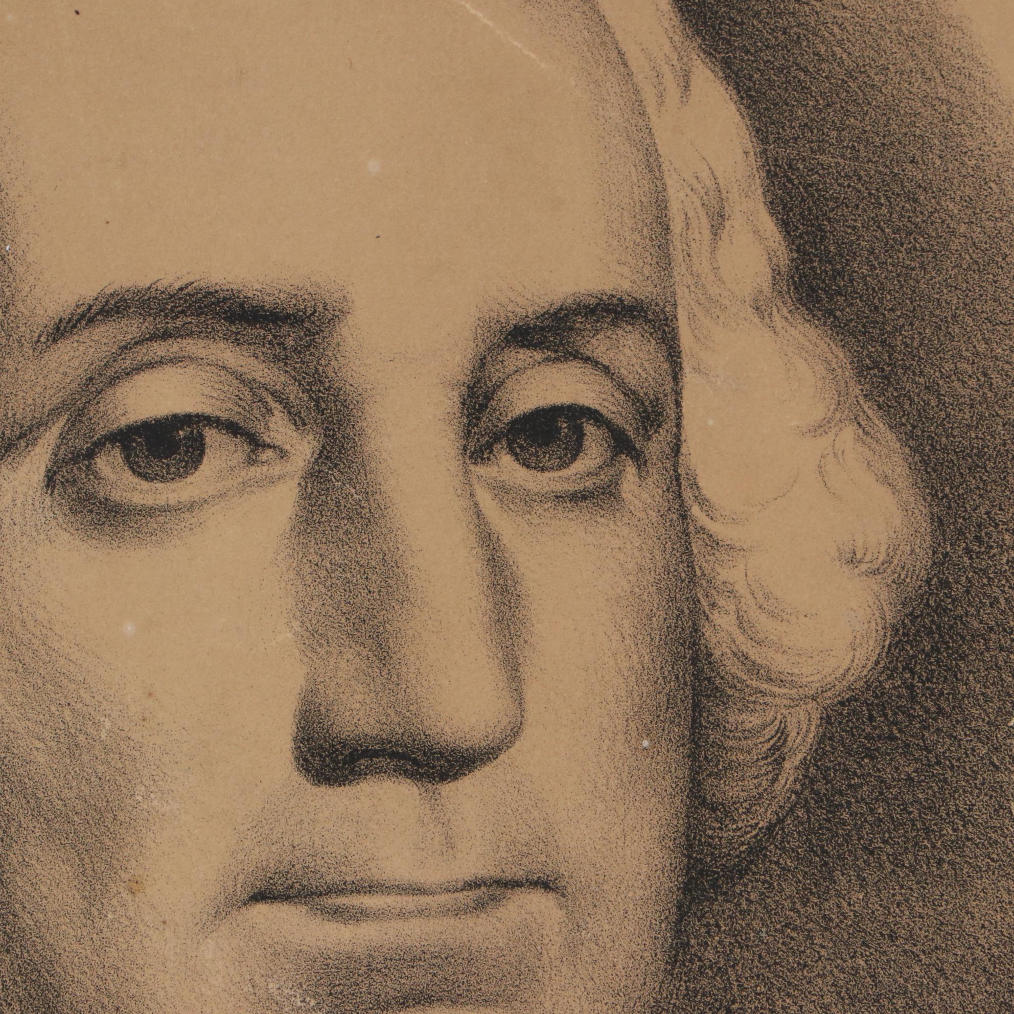 Currier & Ives Lithograph "George Washington," 19th Century