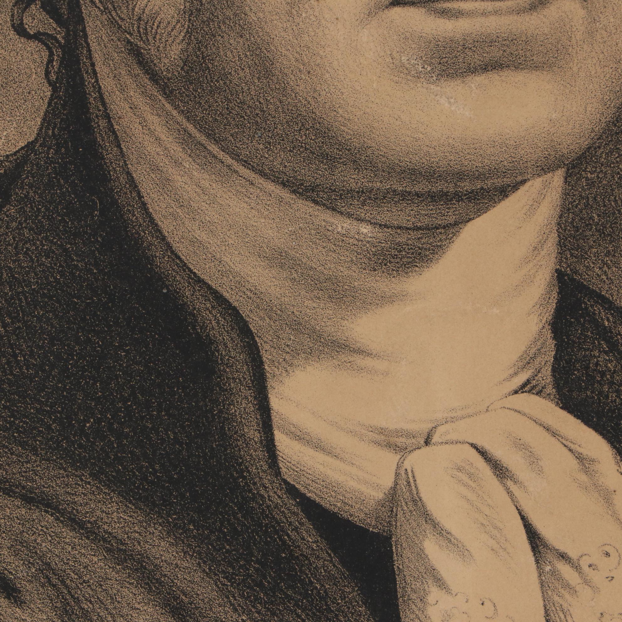 Currier & Ives Lithograph "George Washington," 19th Century