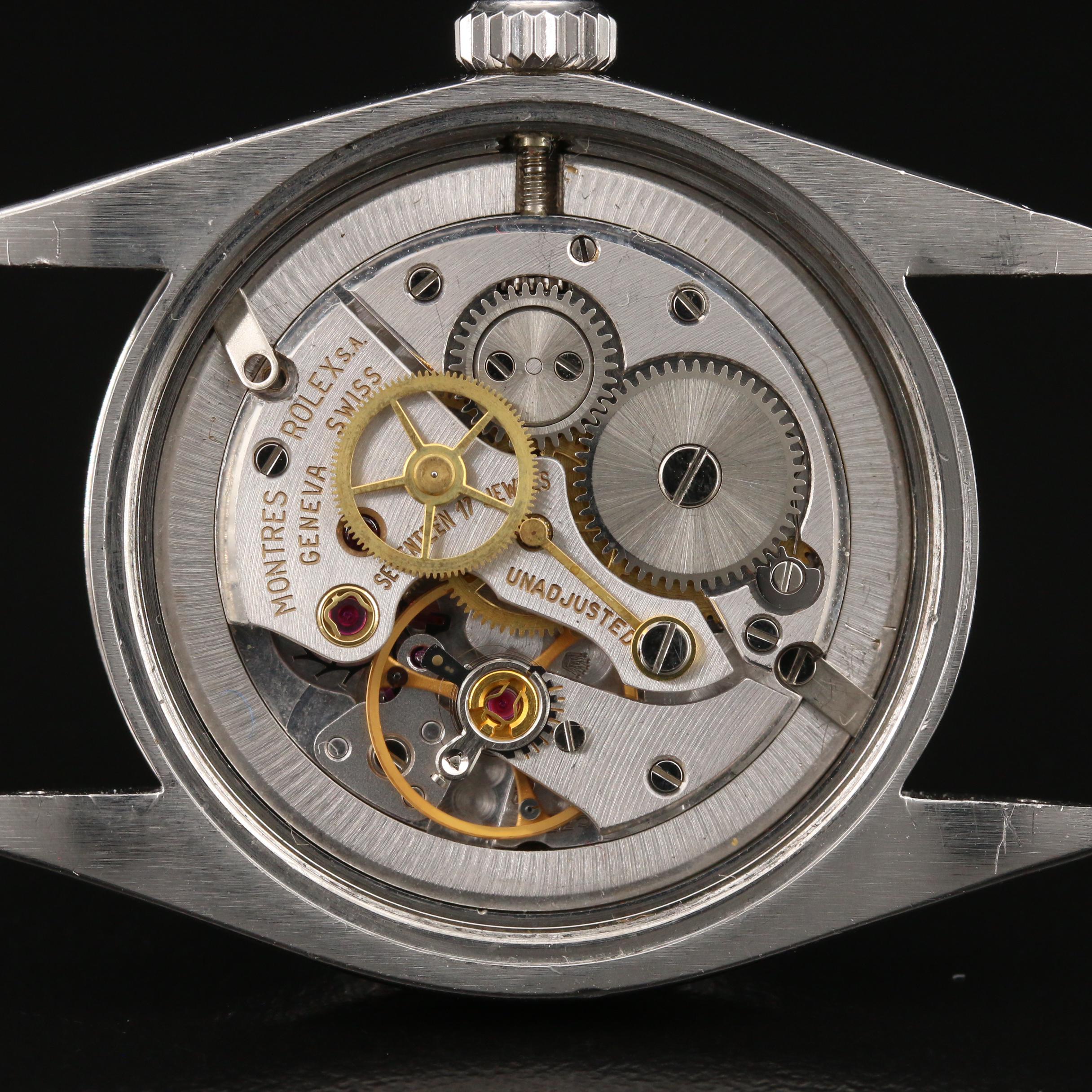 1986 Rolex Oyster Precision Stainless Steel Stem Wind Watch