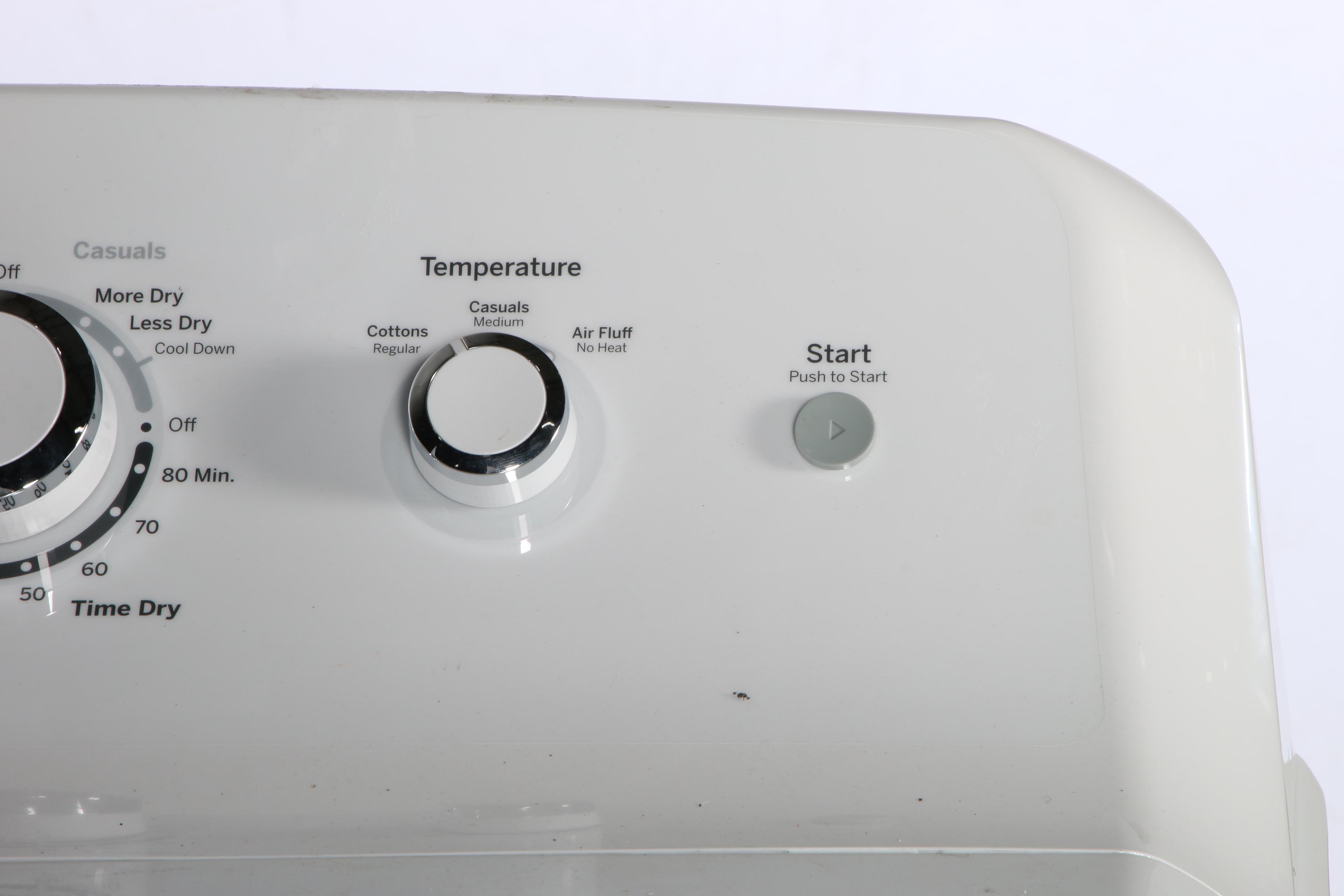 GE White 7.2 Cu. Ft. 3-Cycle Electric Dryer