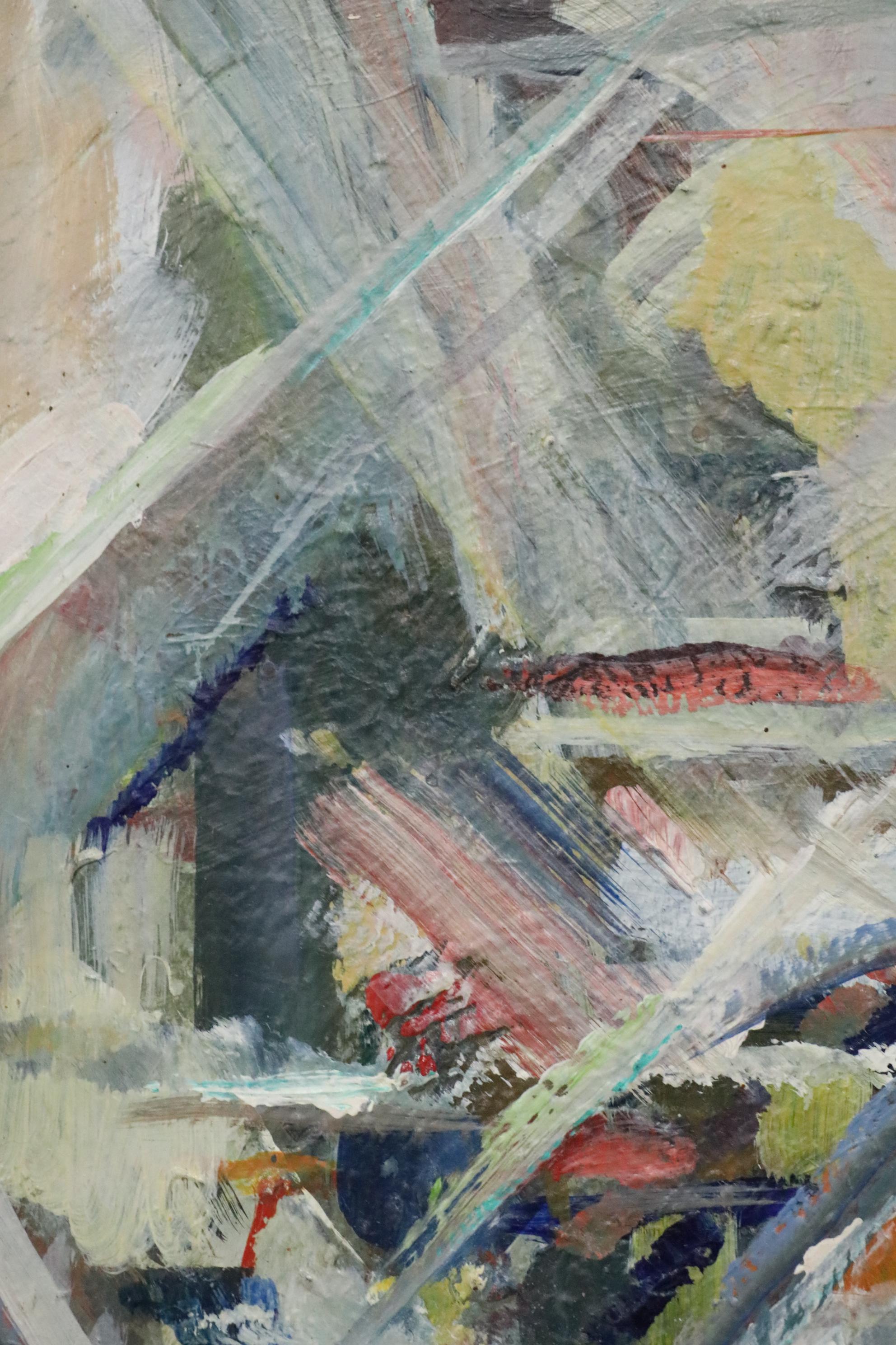 Sueo Serisawa Abstract Oil Painting, circa 1953