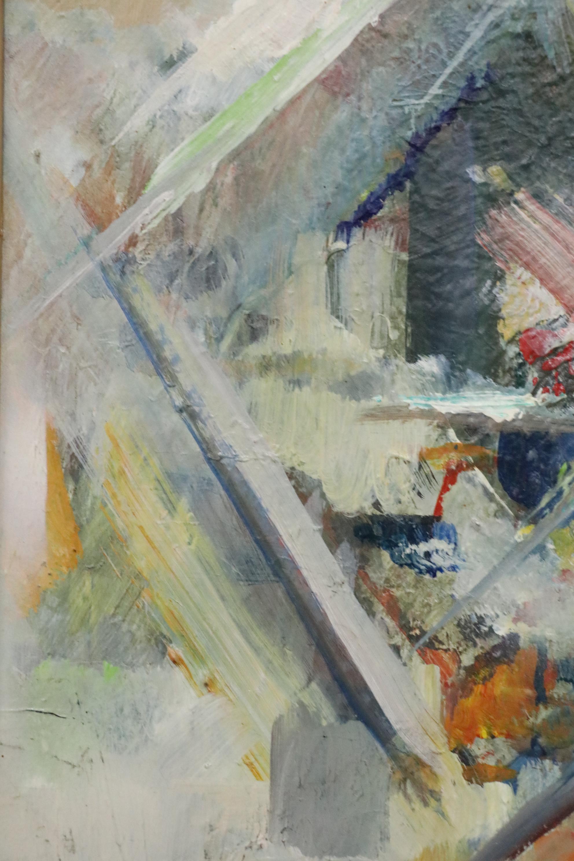 Sueo Serisawa Abstract Oil Painting, circa 1953