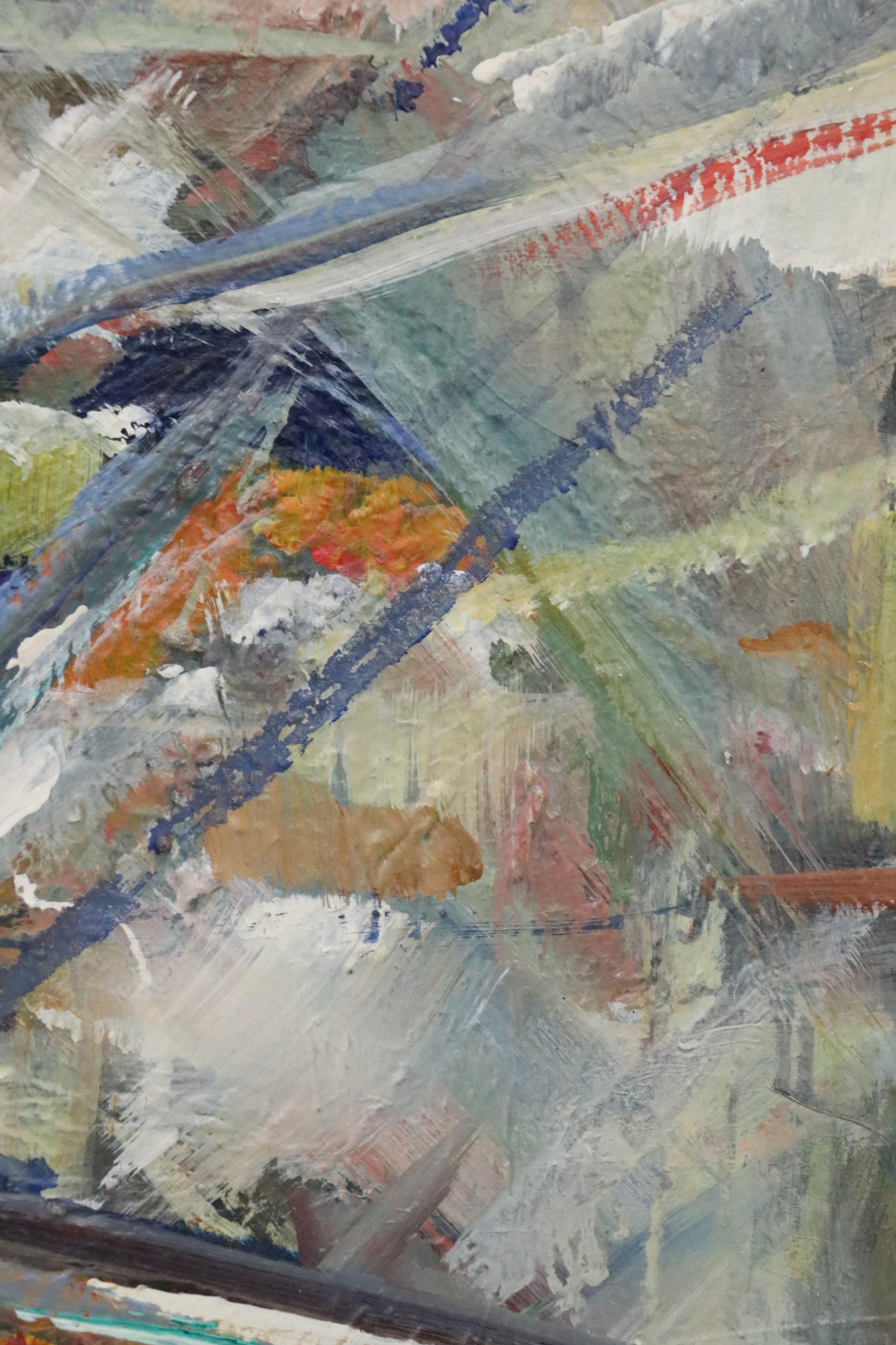 Sueo Serisawa Abstract Oil Painting, circa 1953