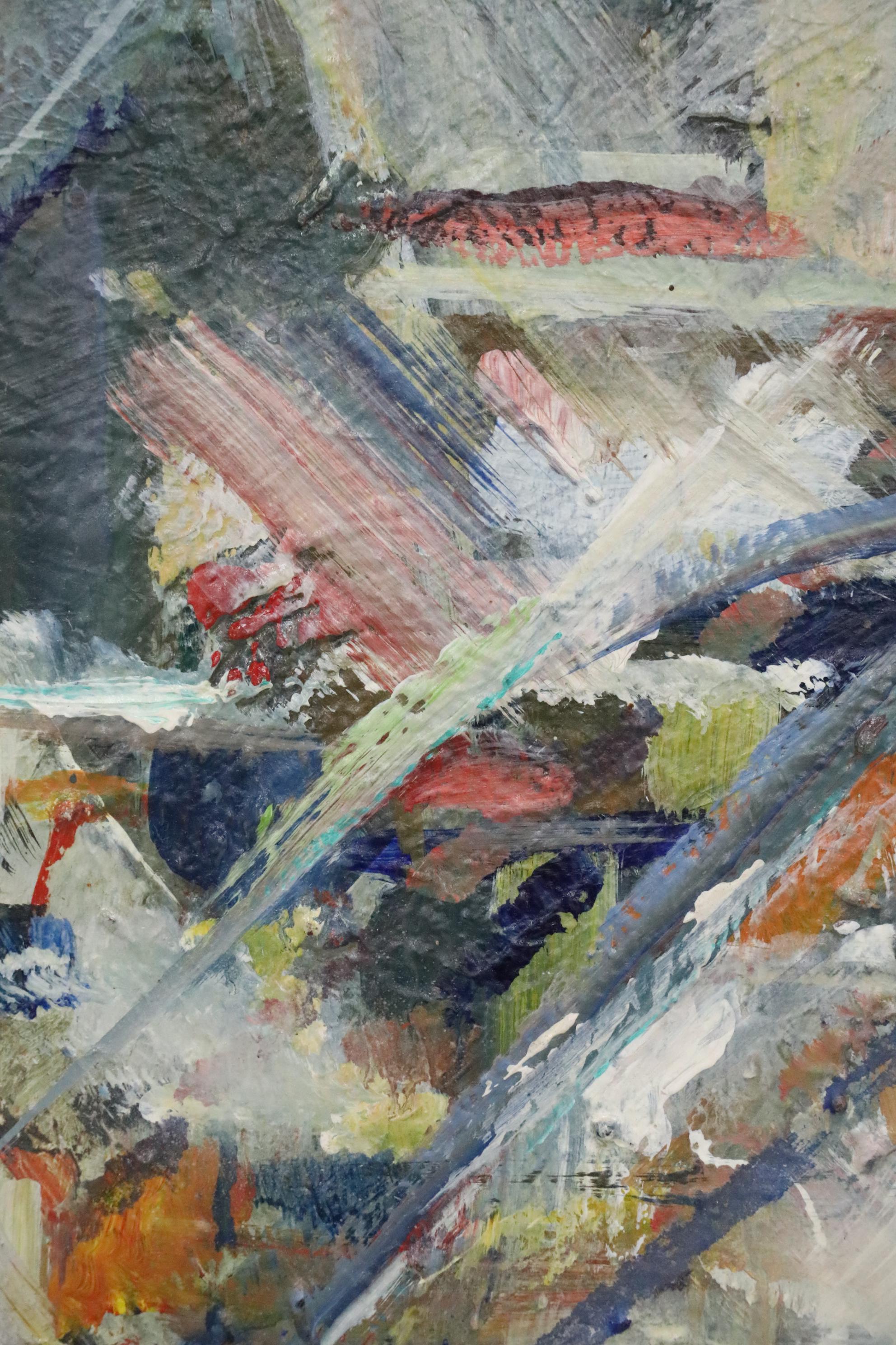 Sueo Serisawa Abstract Oil Painting, circa 1953