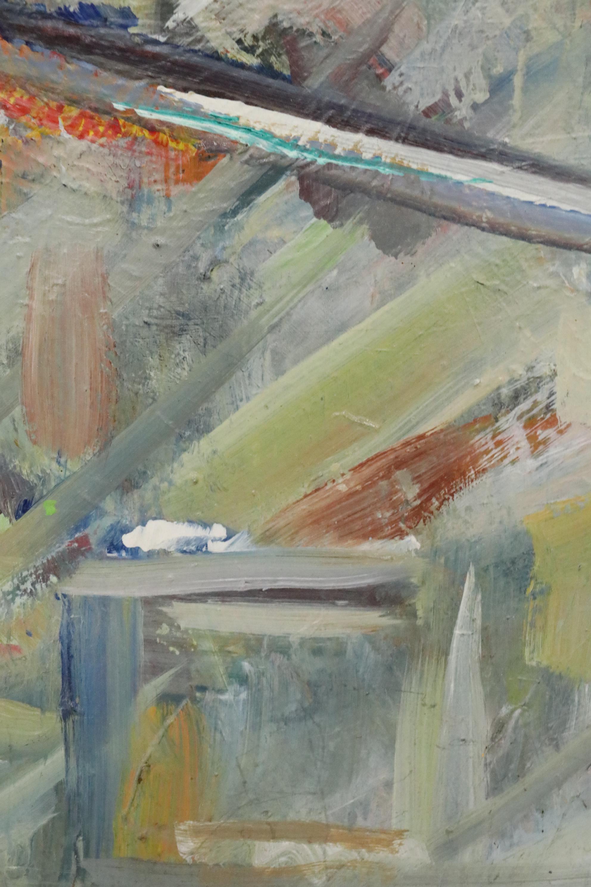 Sueo Serisawa Abstract Oil Painting, circa 1953