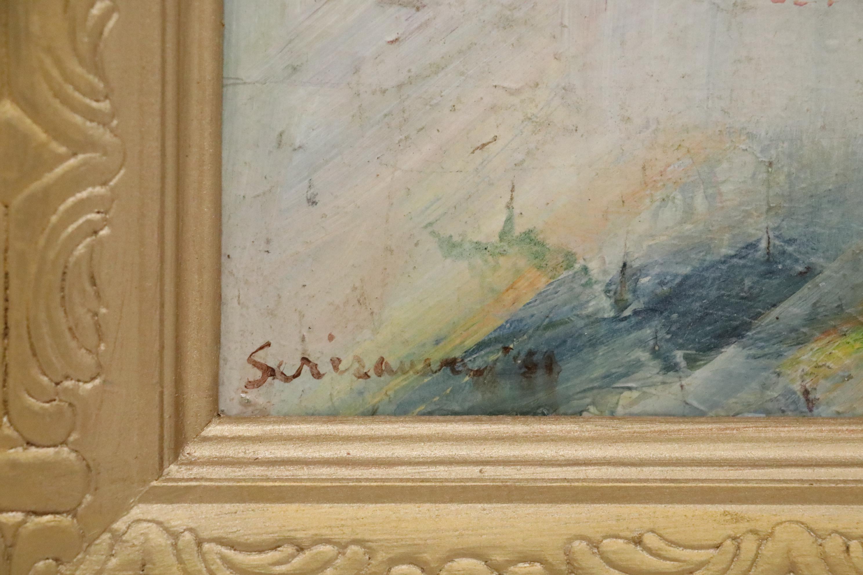 Sueo Serisawa Abstract Oil Painting, circa 1953