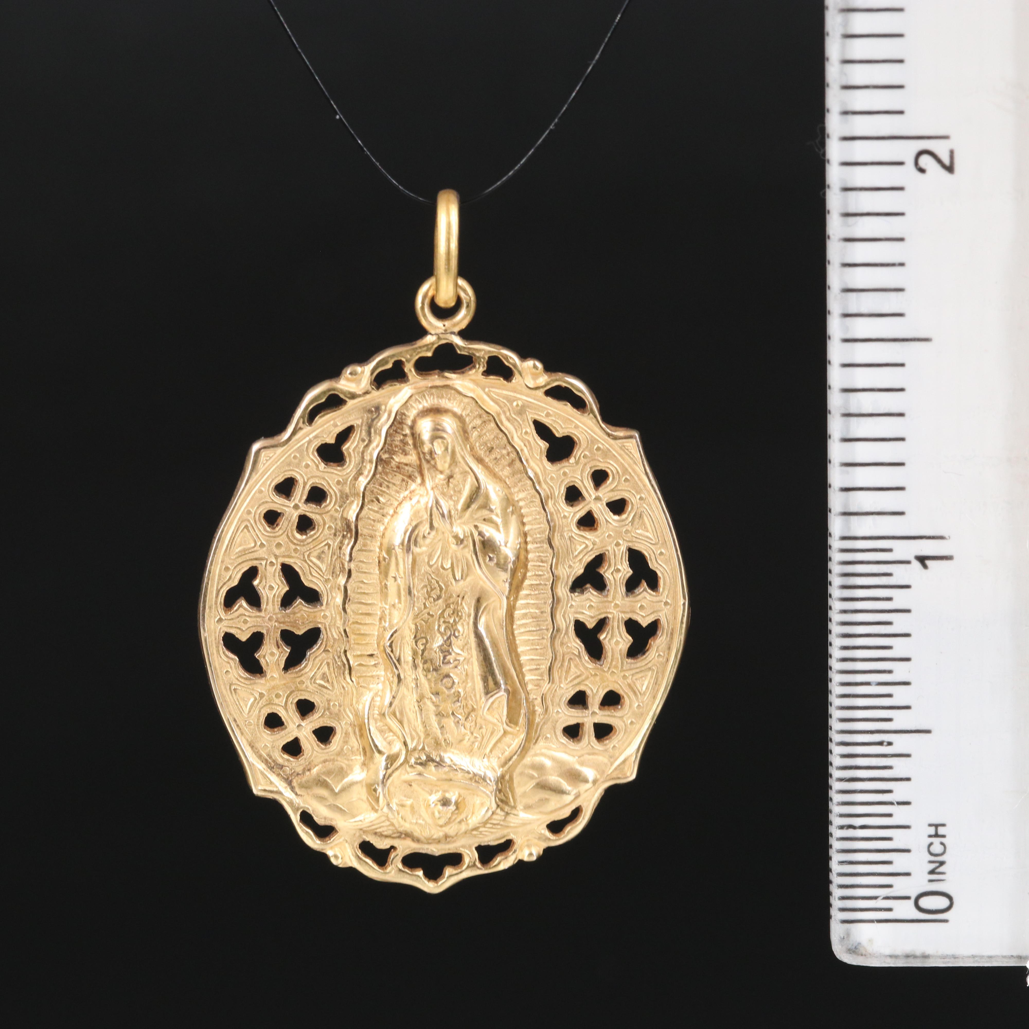 12K Our Lady of Guadalupe Pendant