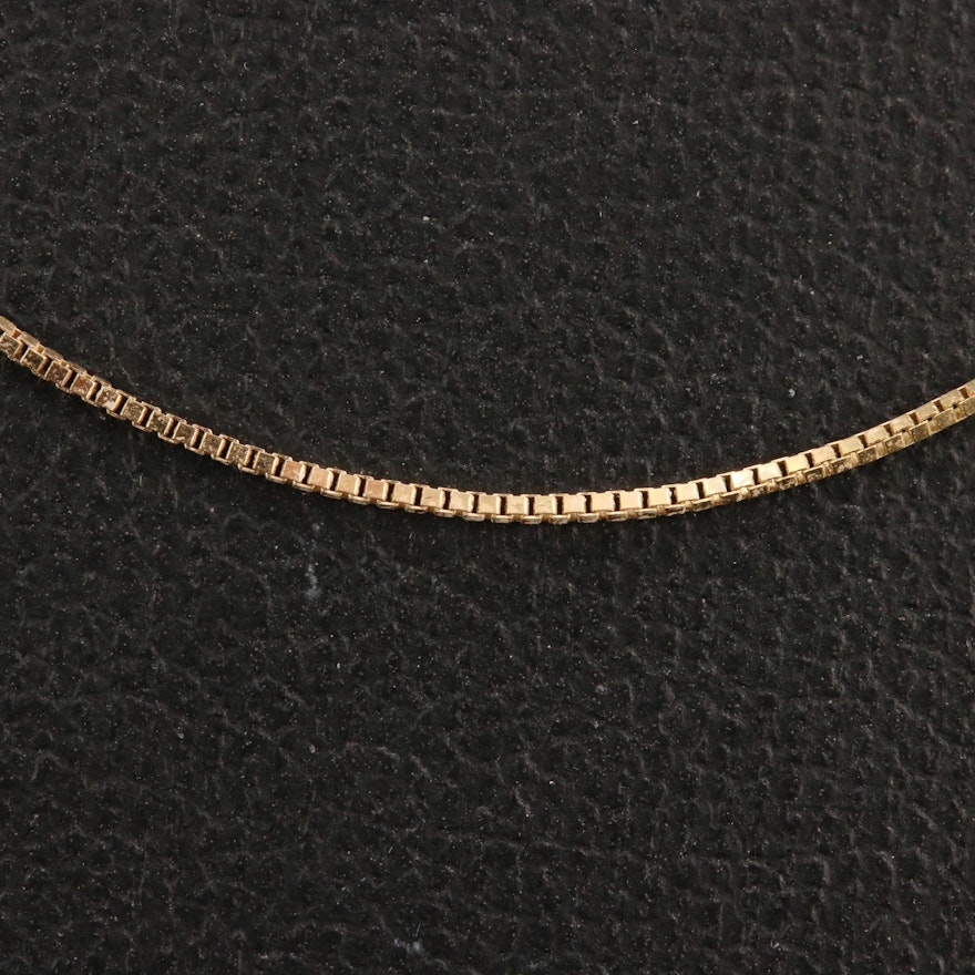 14K Box Chain Necklace