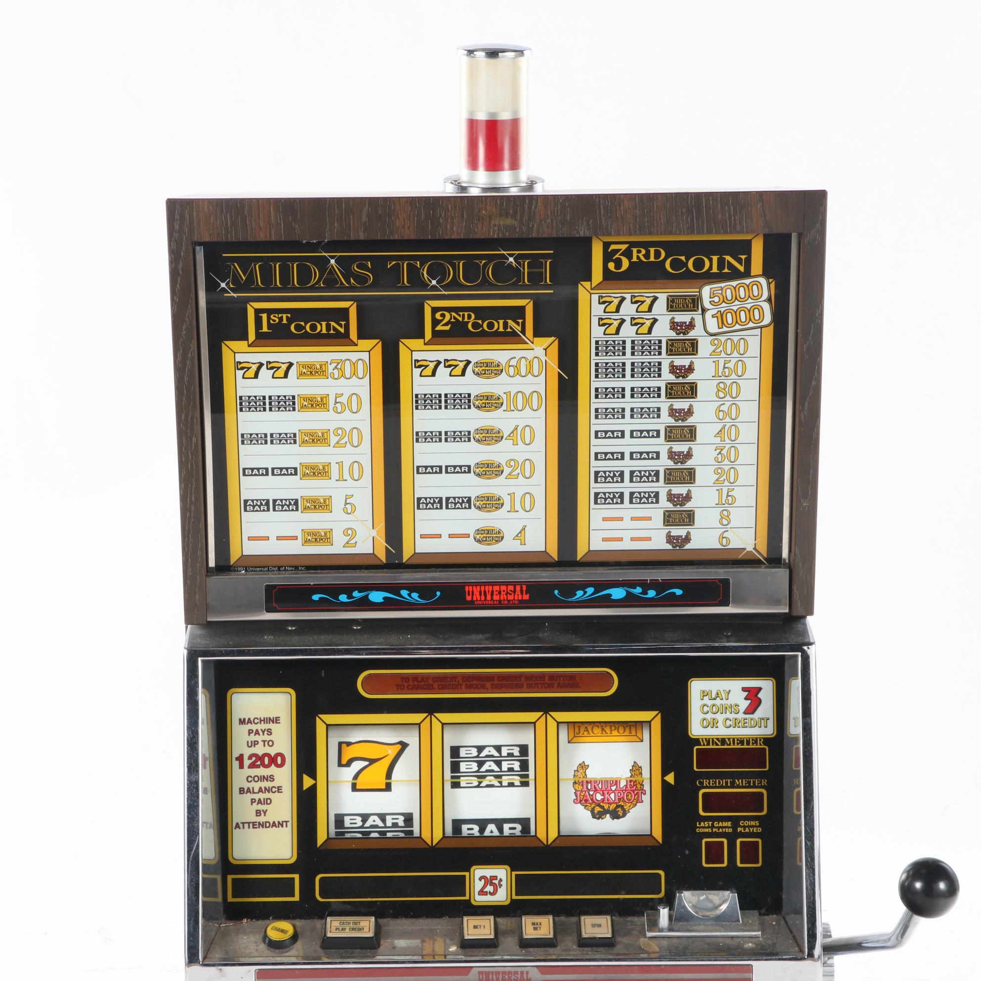 Midas Touch Electric Coin-Operated Table Top Slot Machine