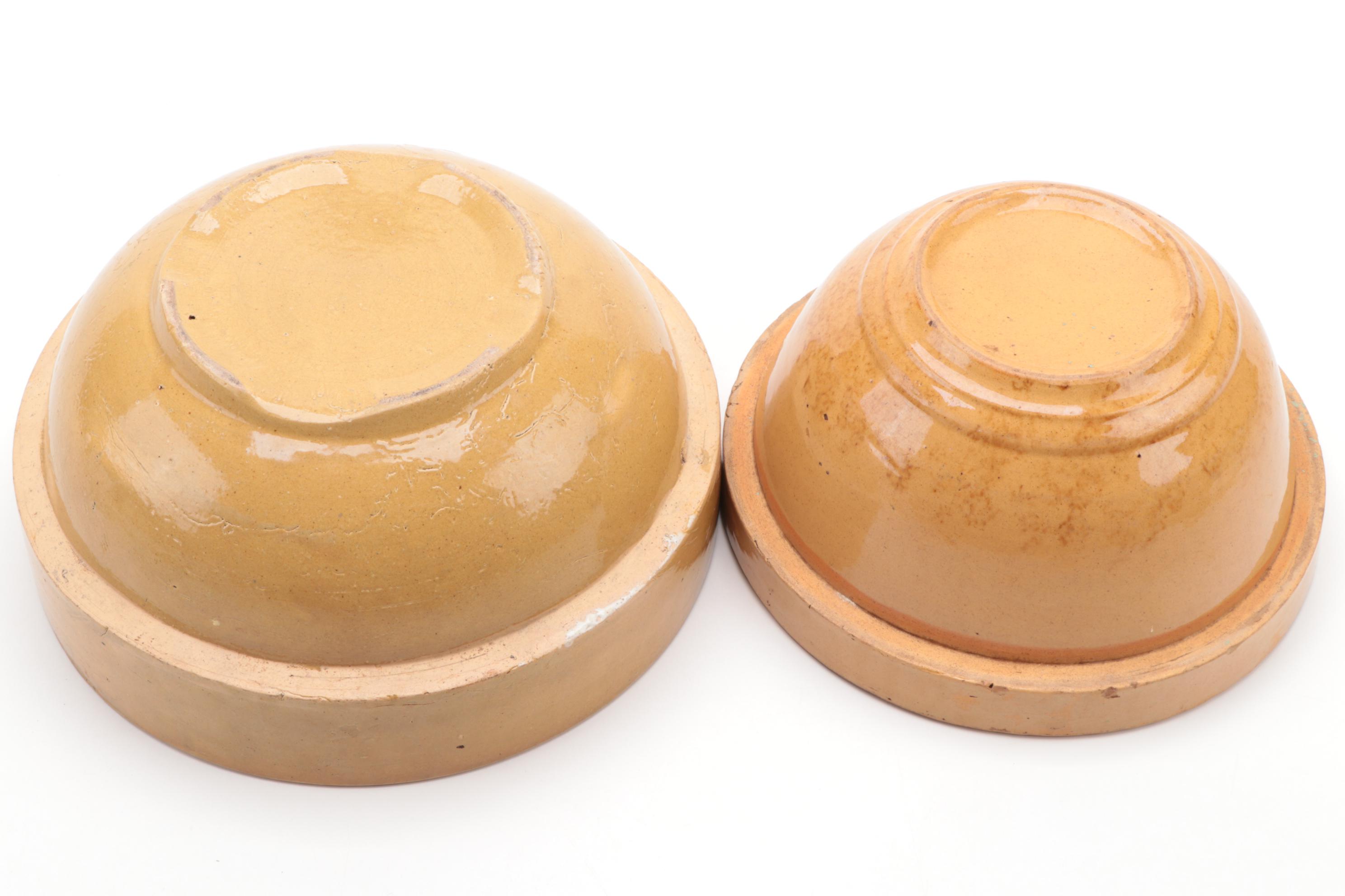 Yellow Stoneware Mixing Bowls