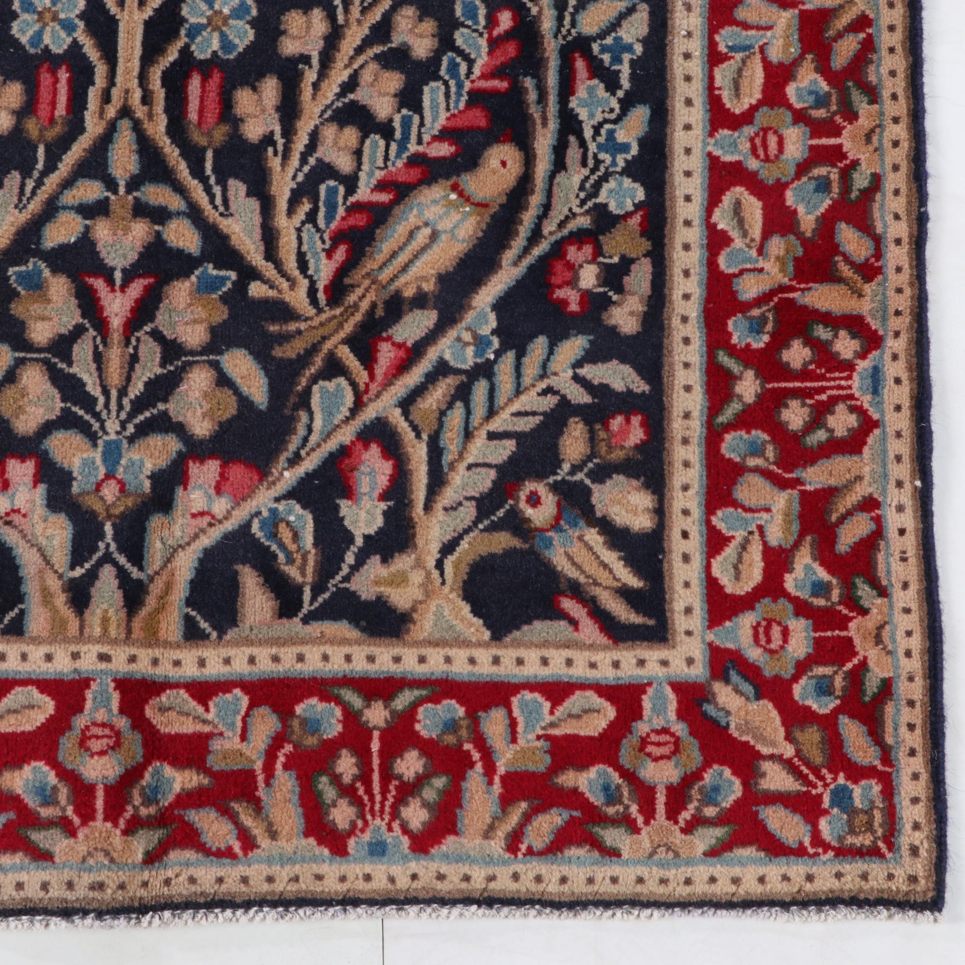 2'11 x 4'11 Hand-Knotted Persian Tabriz "Tree of Life" Wool Rug