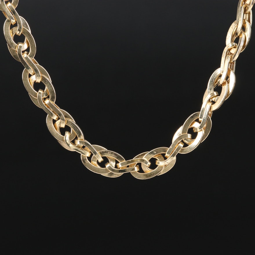 14K Fancy Link Chain Necklace