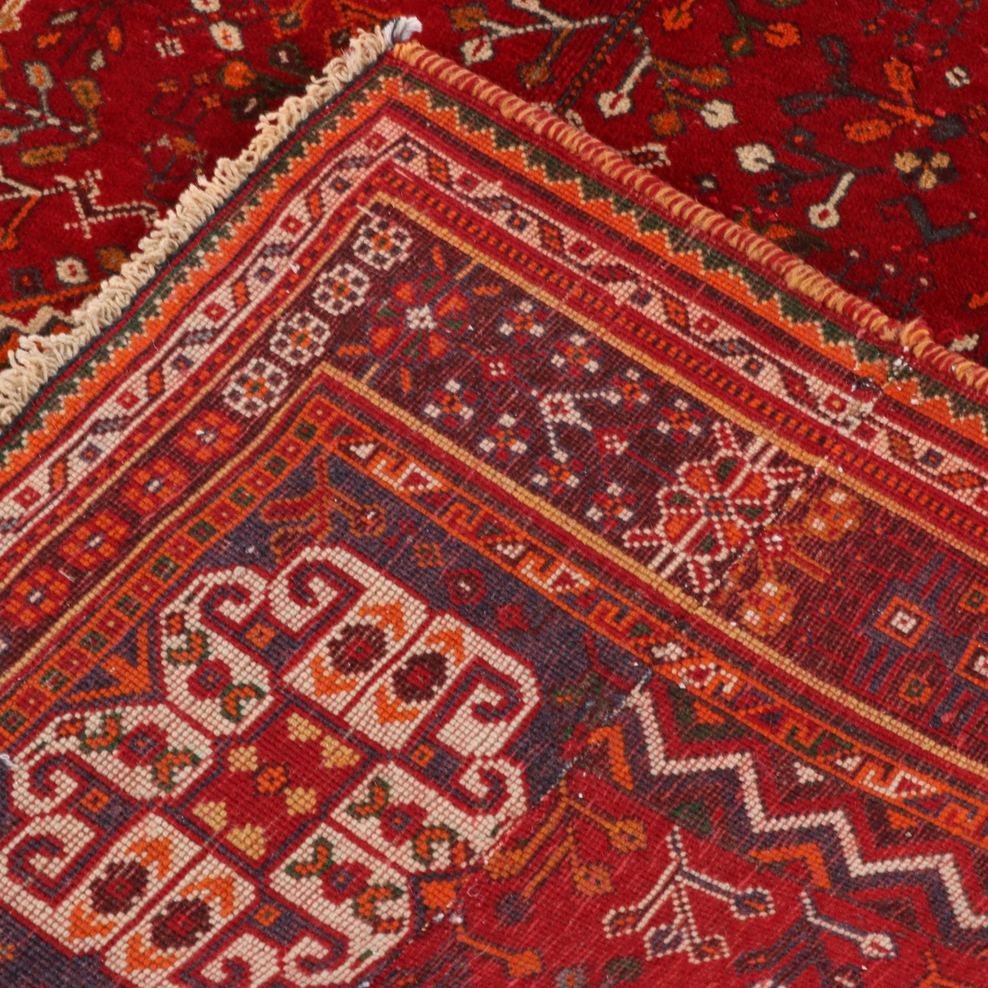 5'3 x 5'10 Hand-Knotted Persian Qashqai Wool Area Rug