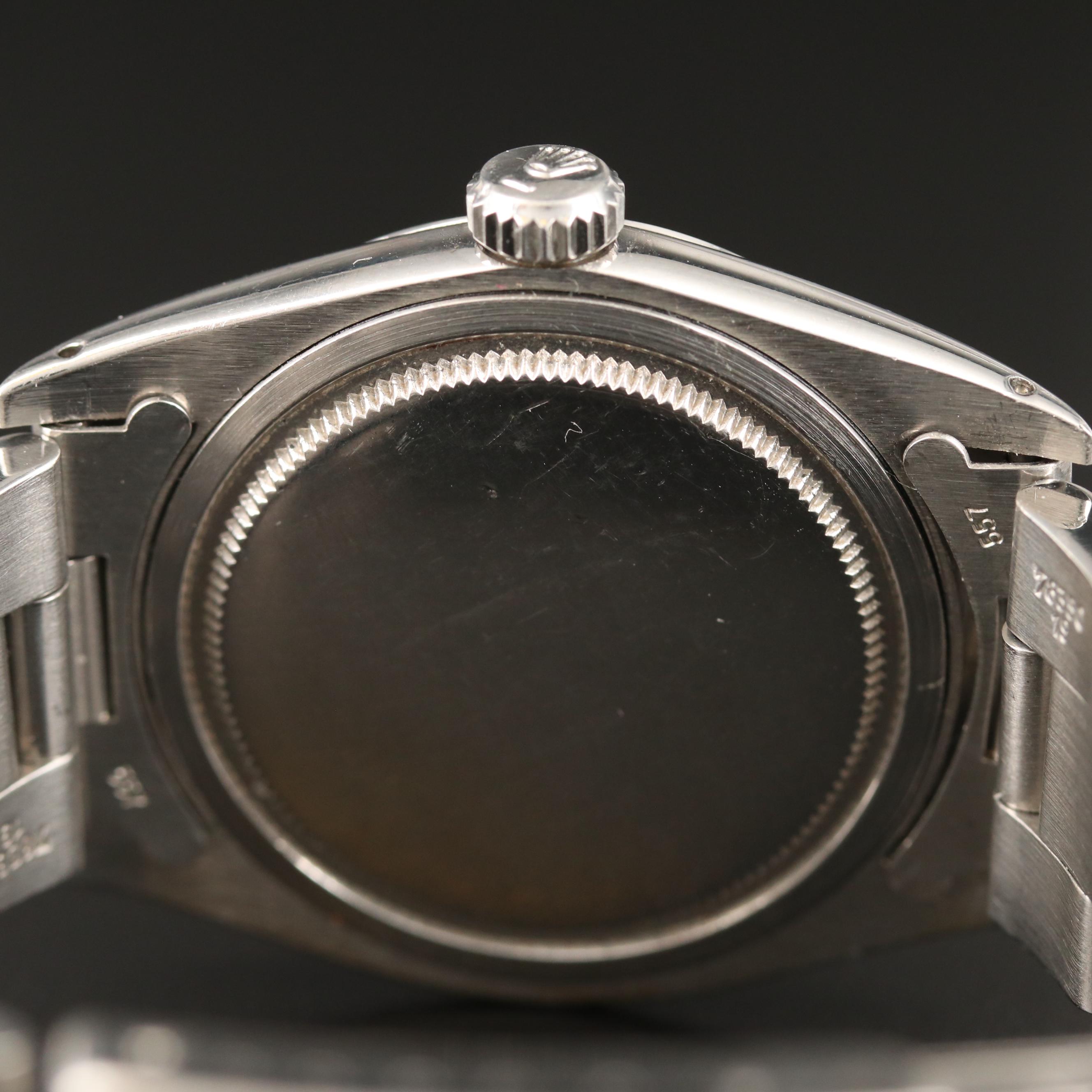 1986 Rolex Oyster Precision Stainless Steel Stem Wind Watch