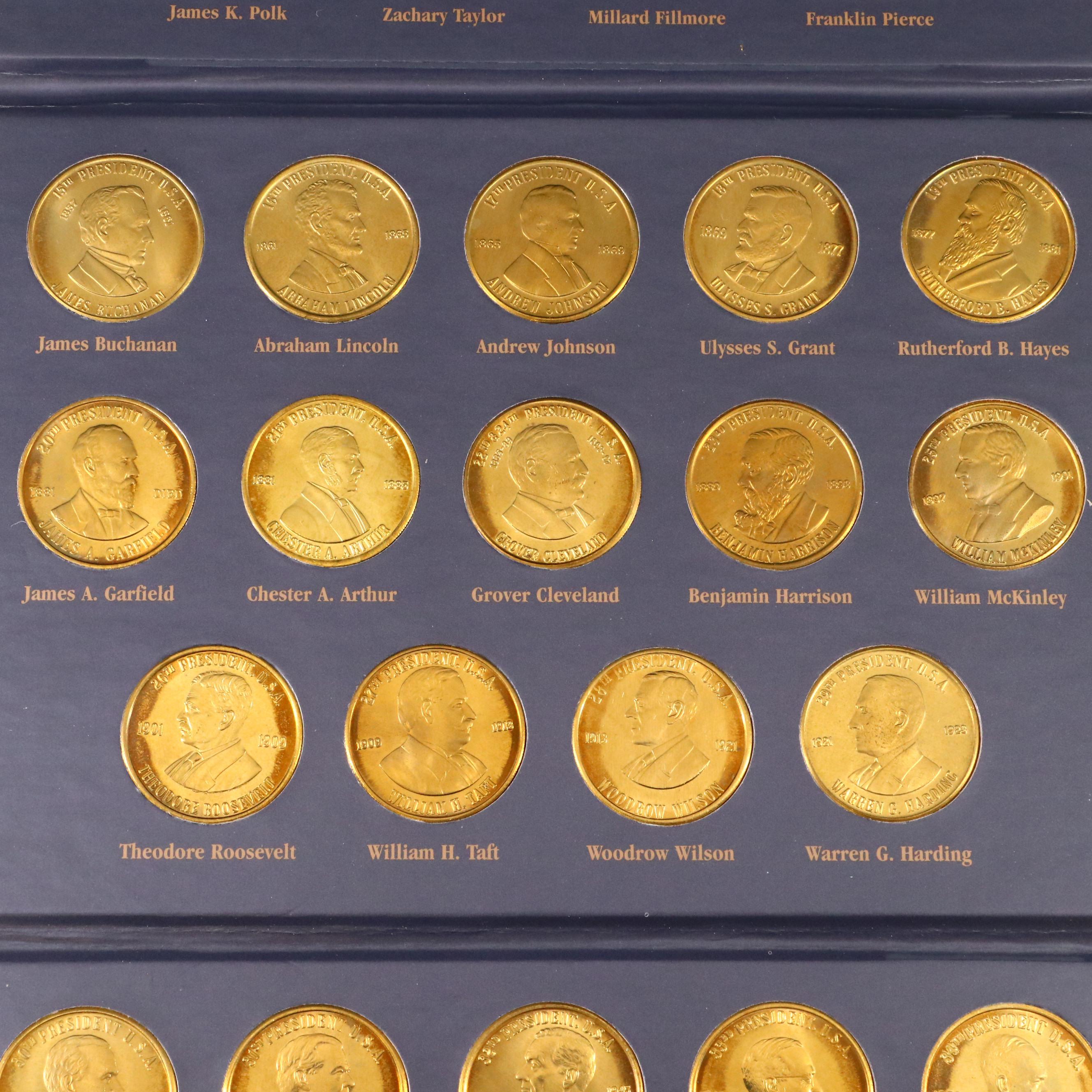 "A Coin History of the U.S. Presidents" Commemorative Medal Set