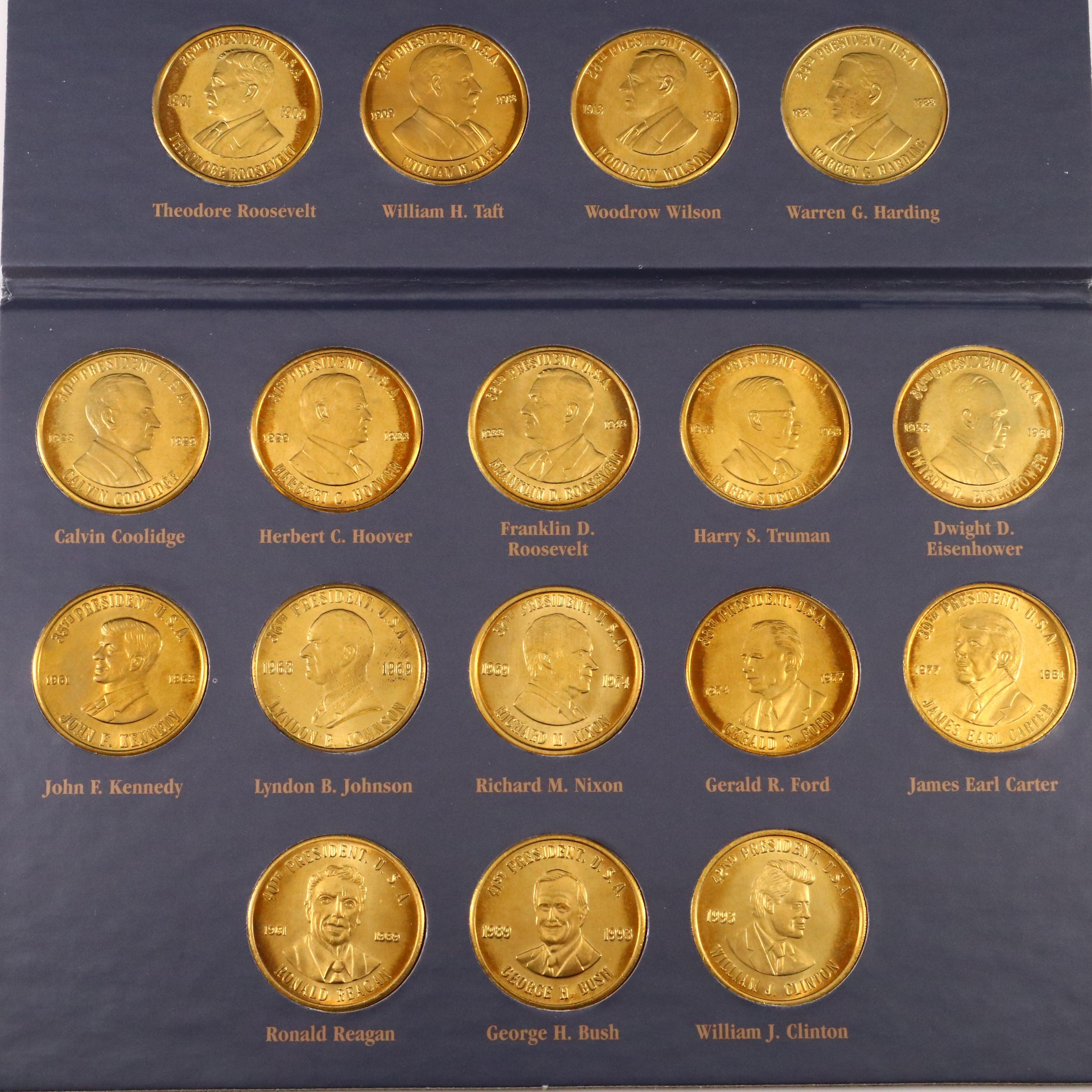 "A Coin History of the U.S. Presidents" Commemorative Medal Set