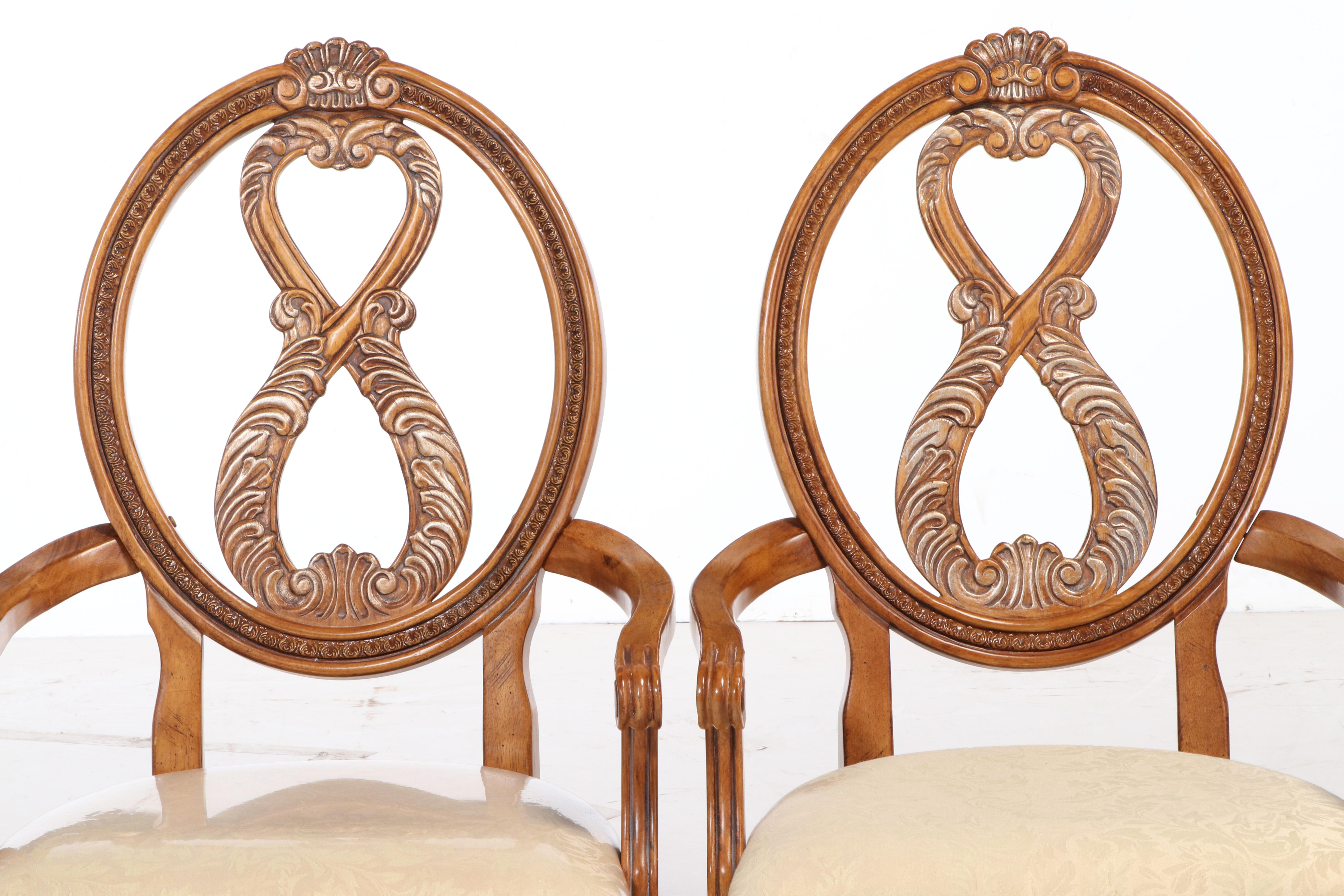 Omexey Limited Baroque Style Nine-Piece Dining Set with Leaf Insert