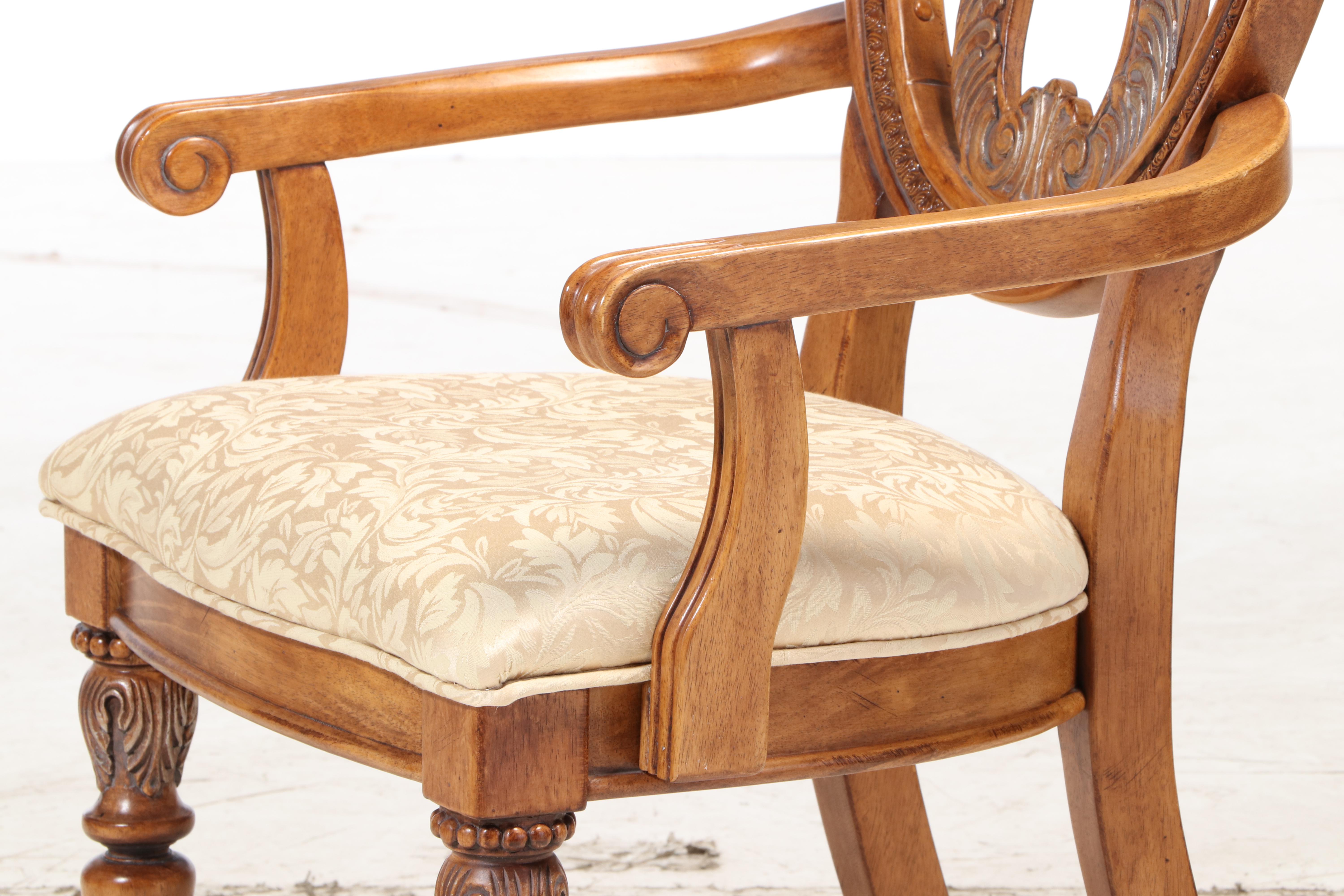 Omexey Limited Baroque Style Nine-Piece Dining Set with Leaf Insert