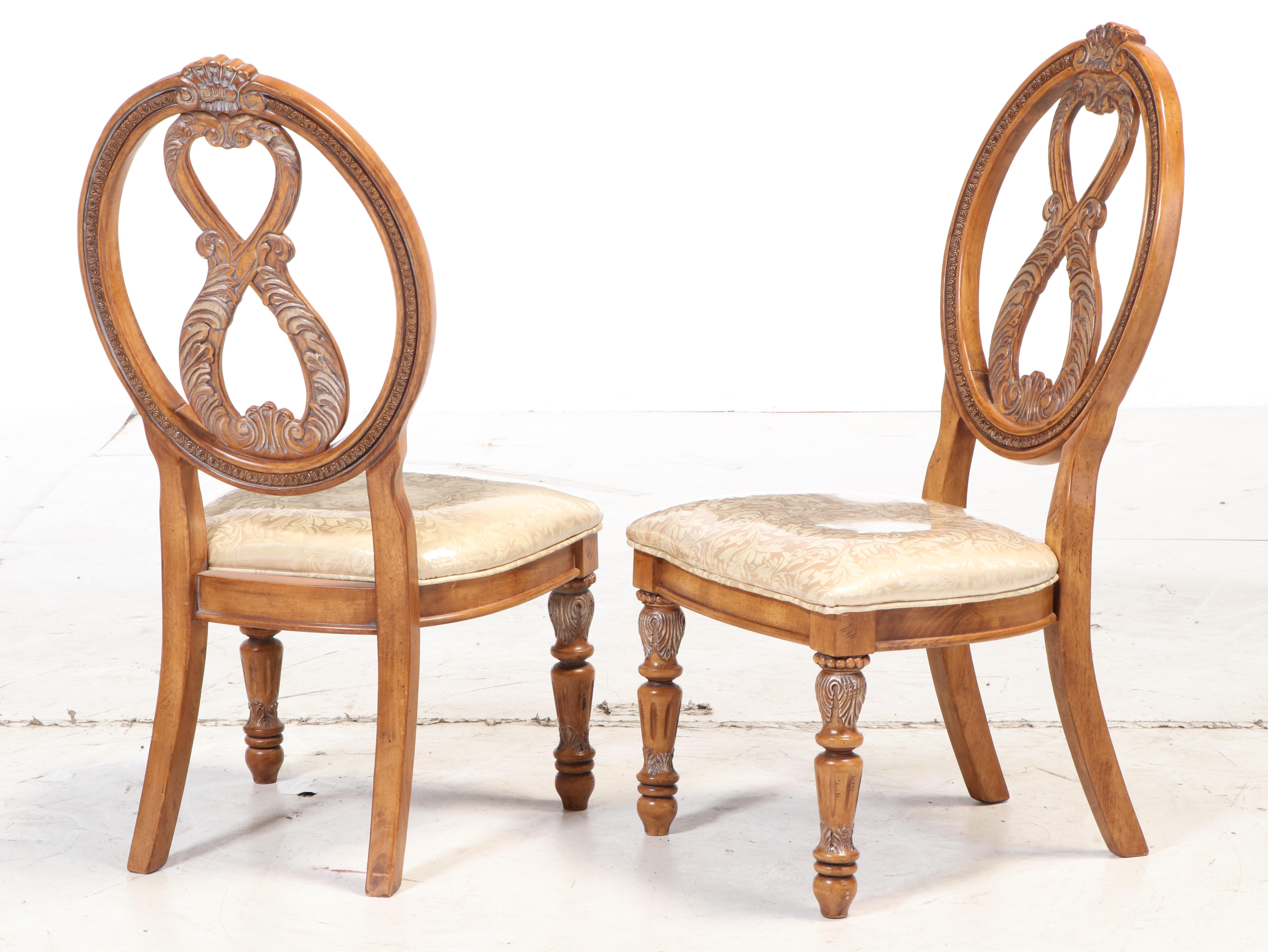 Omexey Limited Baroque Style Nine-Piece Dining Set with Leaf Insert