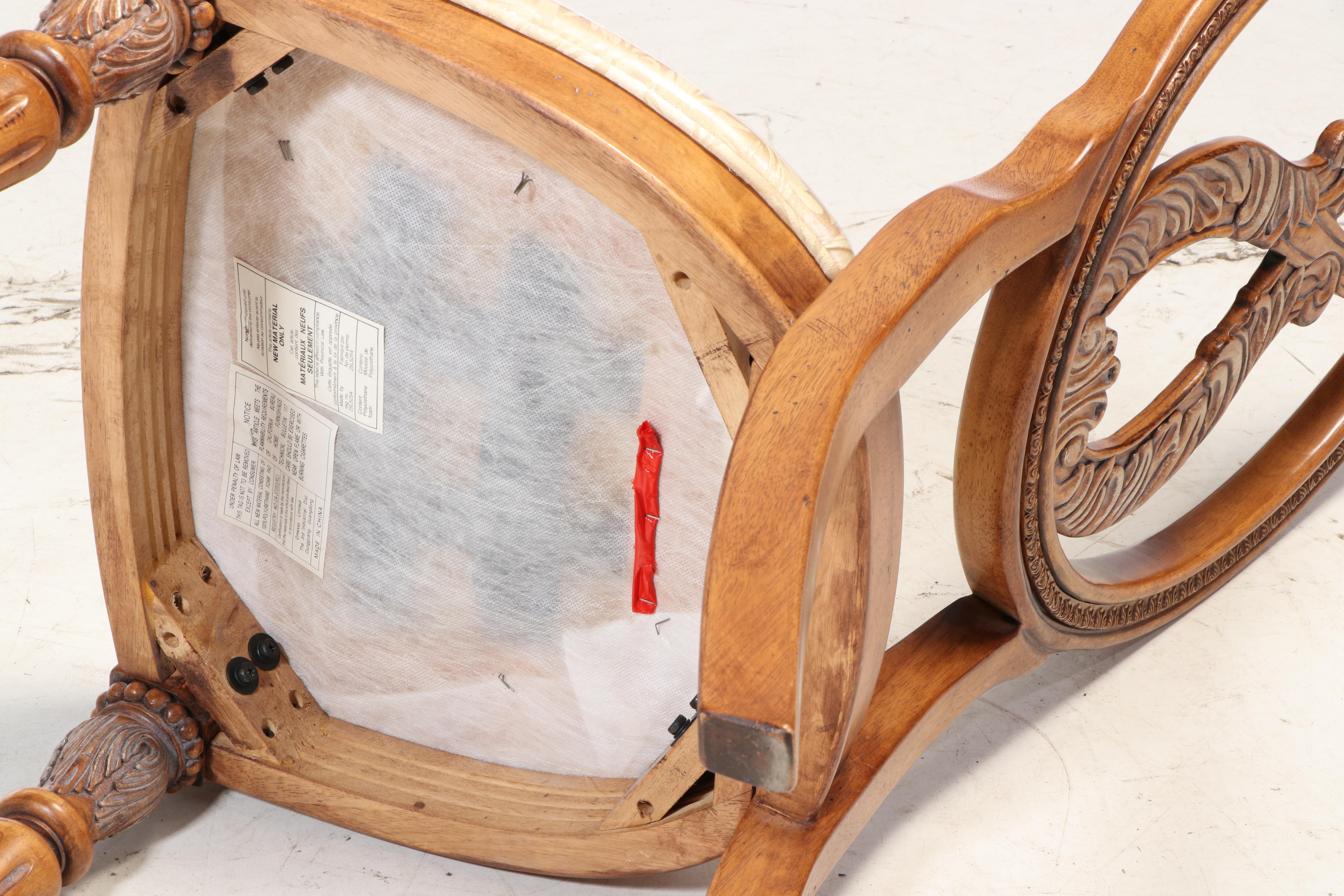 Omexey Limited Baroque Style Nine-Piece Dining Set with Leaf Insert