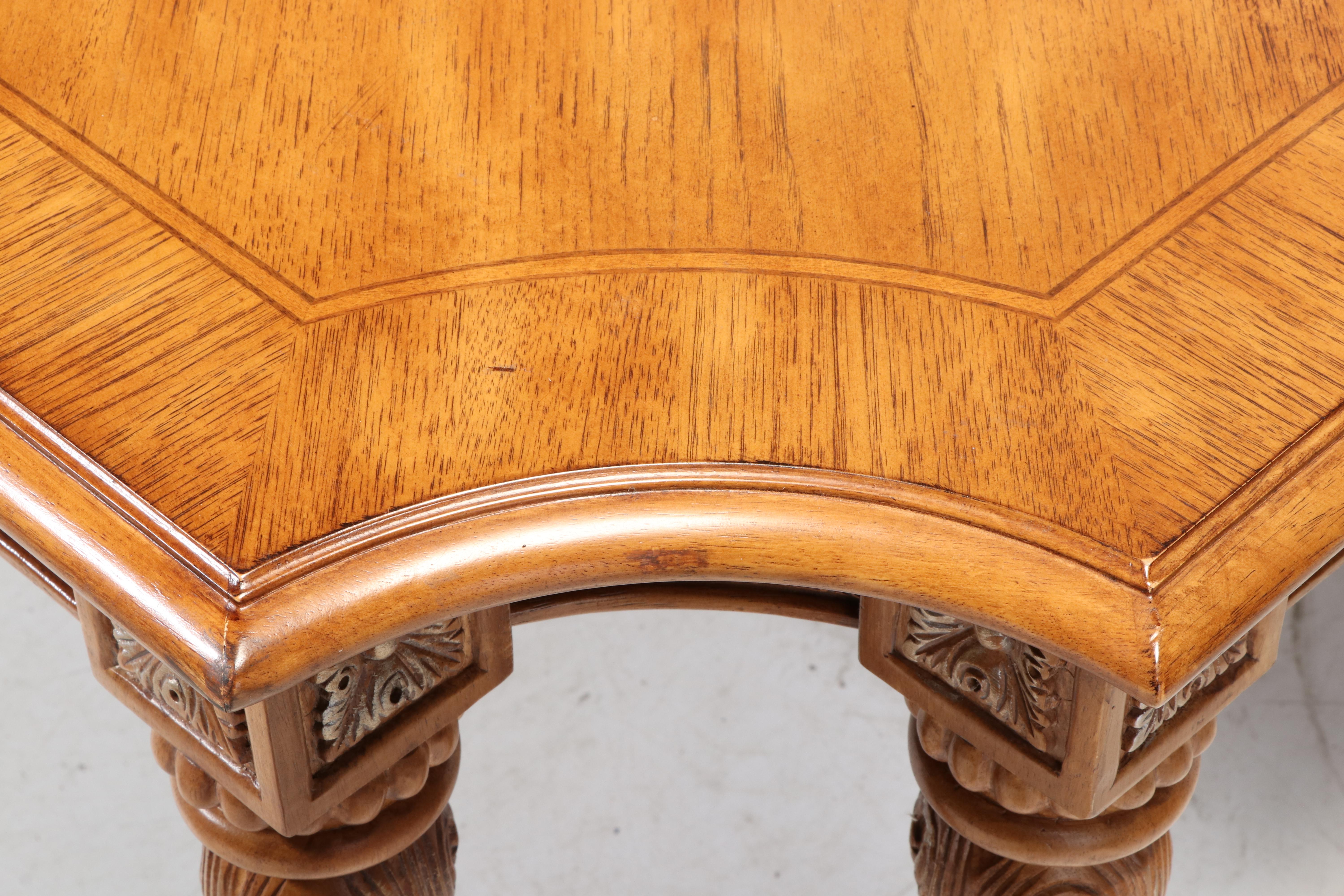 Omexey Limited Baroque Style Nine-Piece Dining Set with Leaf Insert