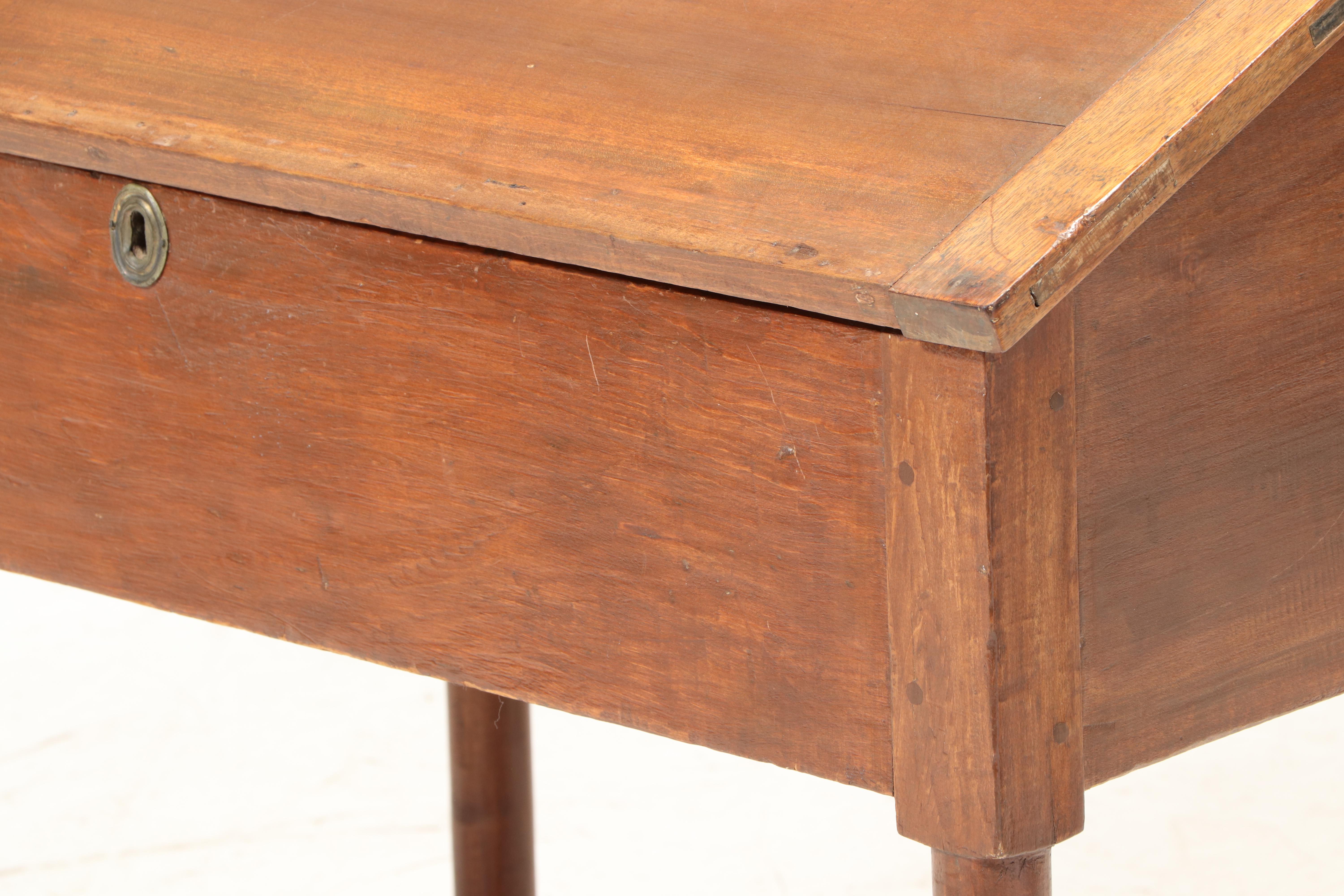 American Primitive Walnut Schoolmaster's Desk, 19th Century