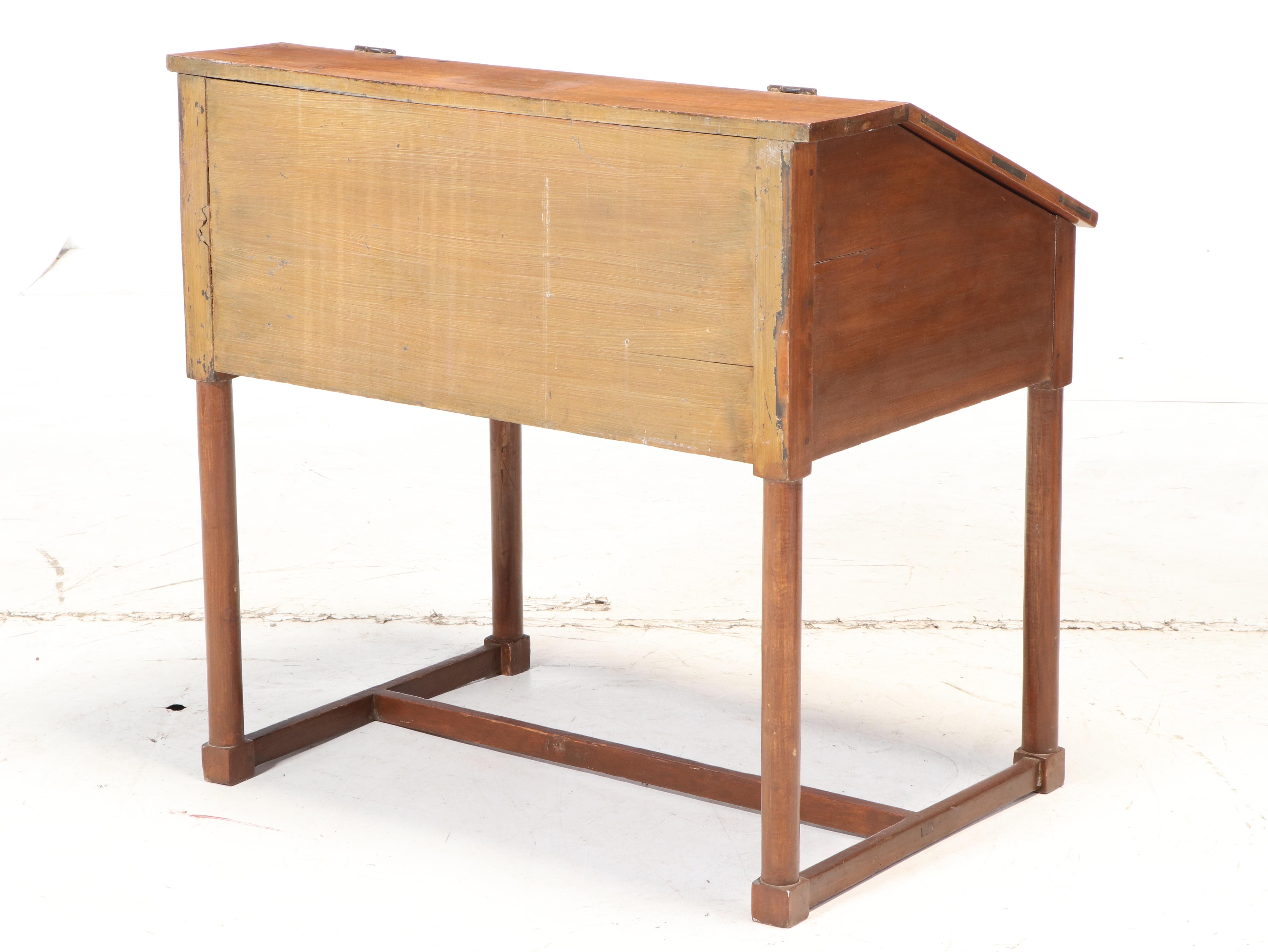 American Primitive Walnut Schoolmaster's Desk, 19th Century