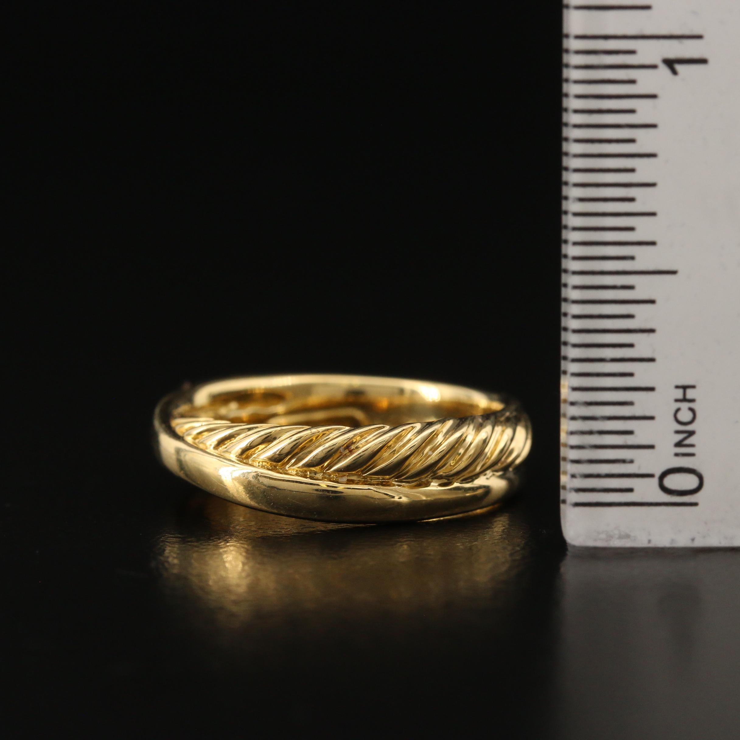 David Yurman 18K Crossover Ring