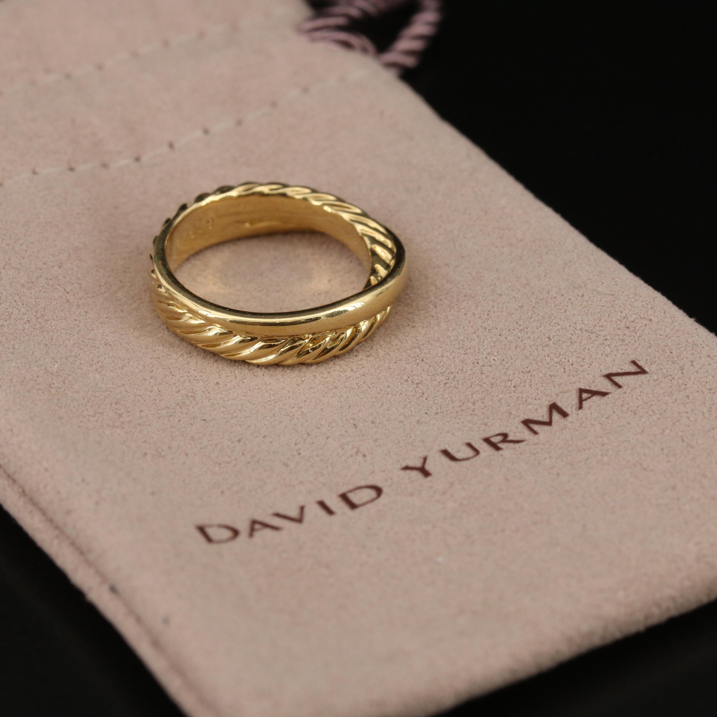 David Yurman 18K Crossover Ring