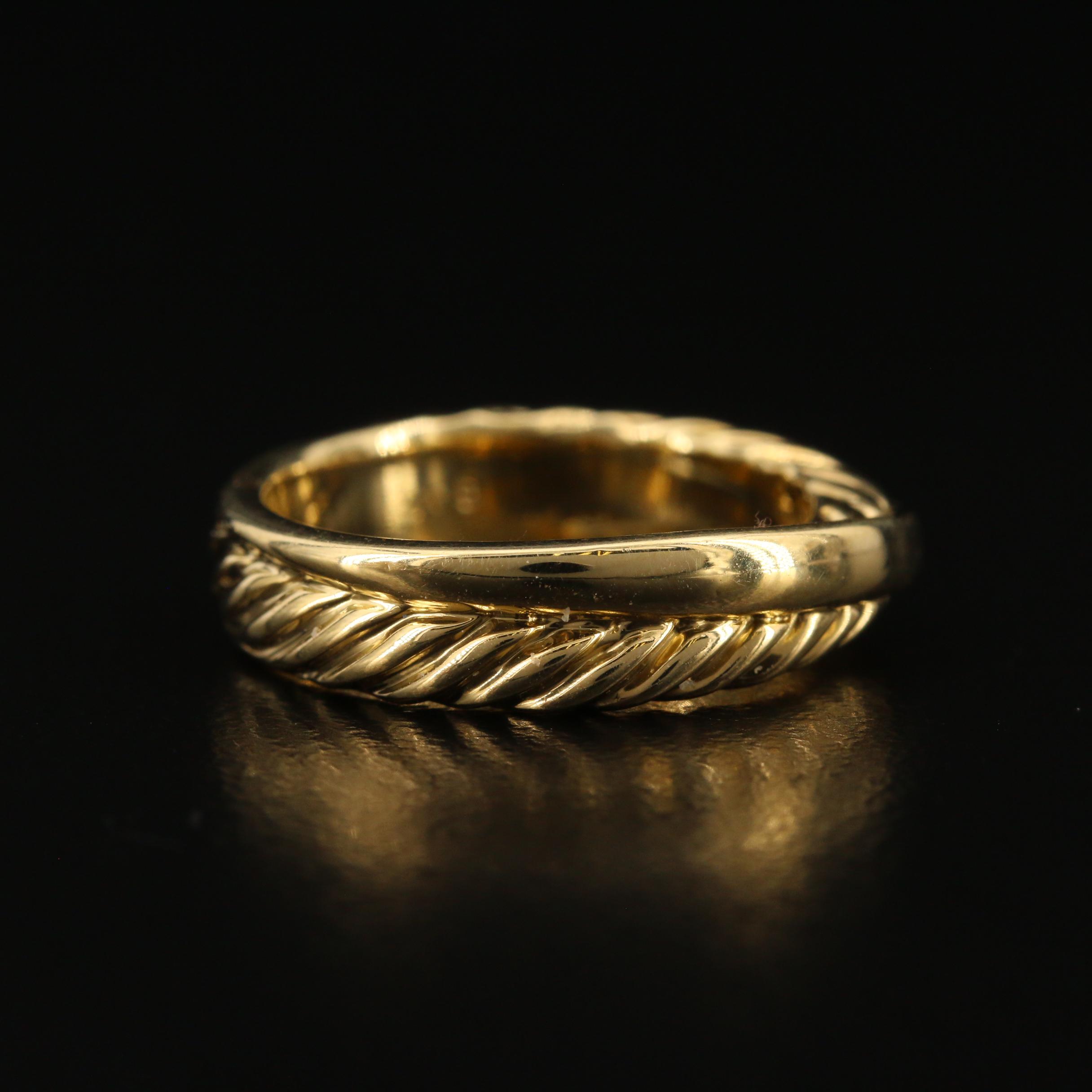 David Yurman 18K Crossover Ring