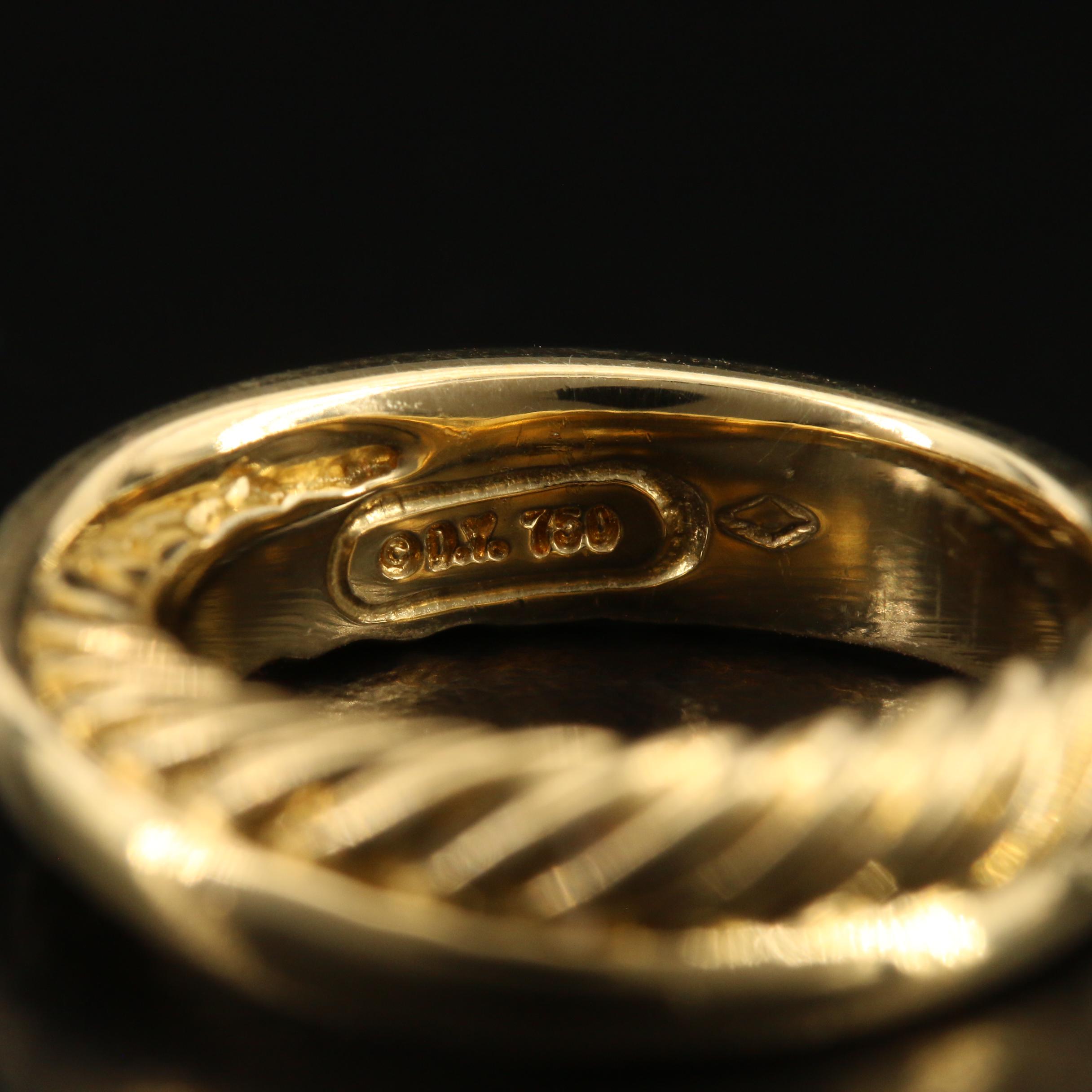 David Yurman 18K Crossover Ring