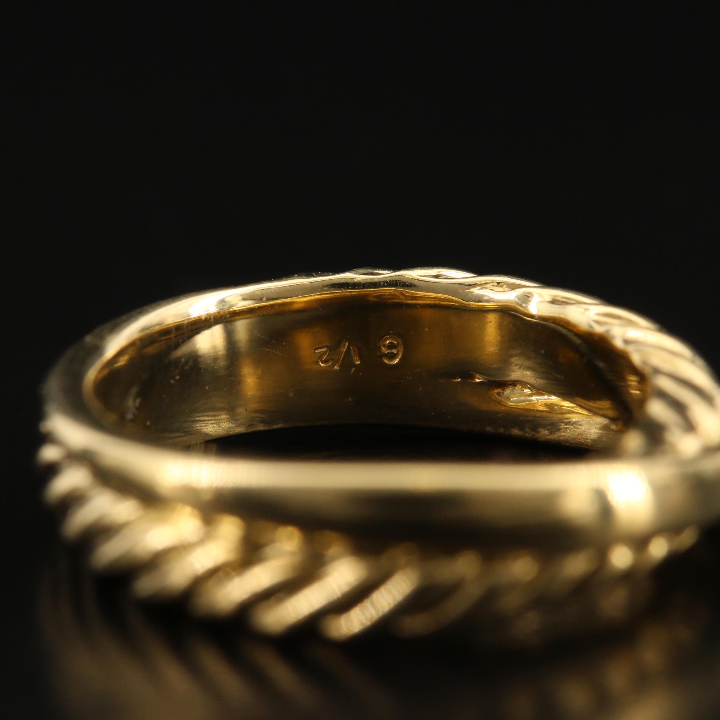 David Yurman 18K Crossover Ring