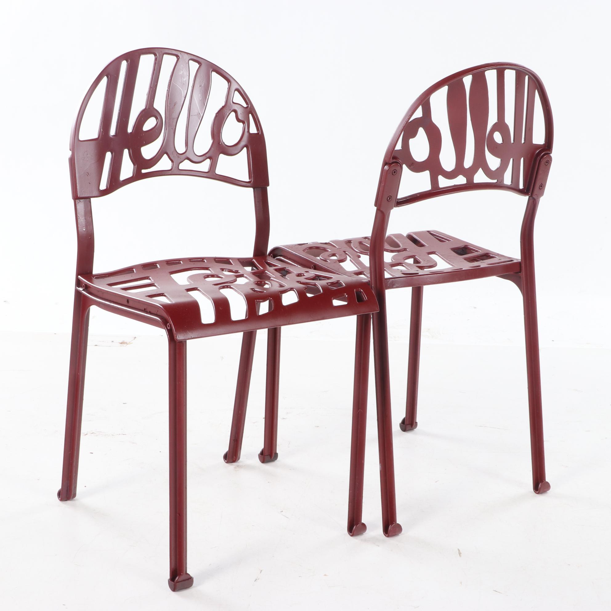 Set of Five Jeremy Harvey for Artifort "Hello There" Dining Chairs, circa 1970