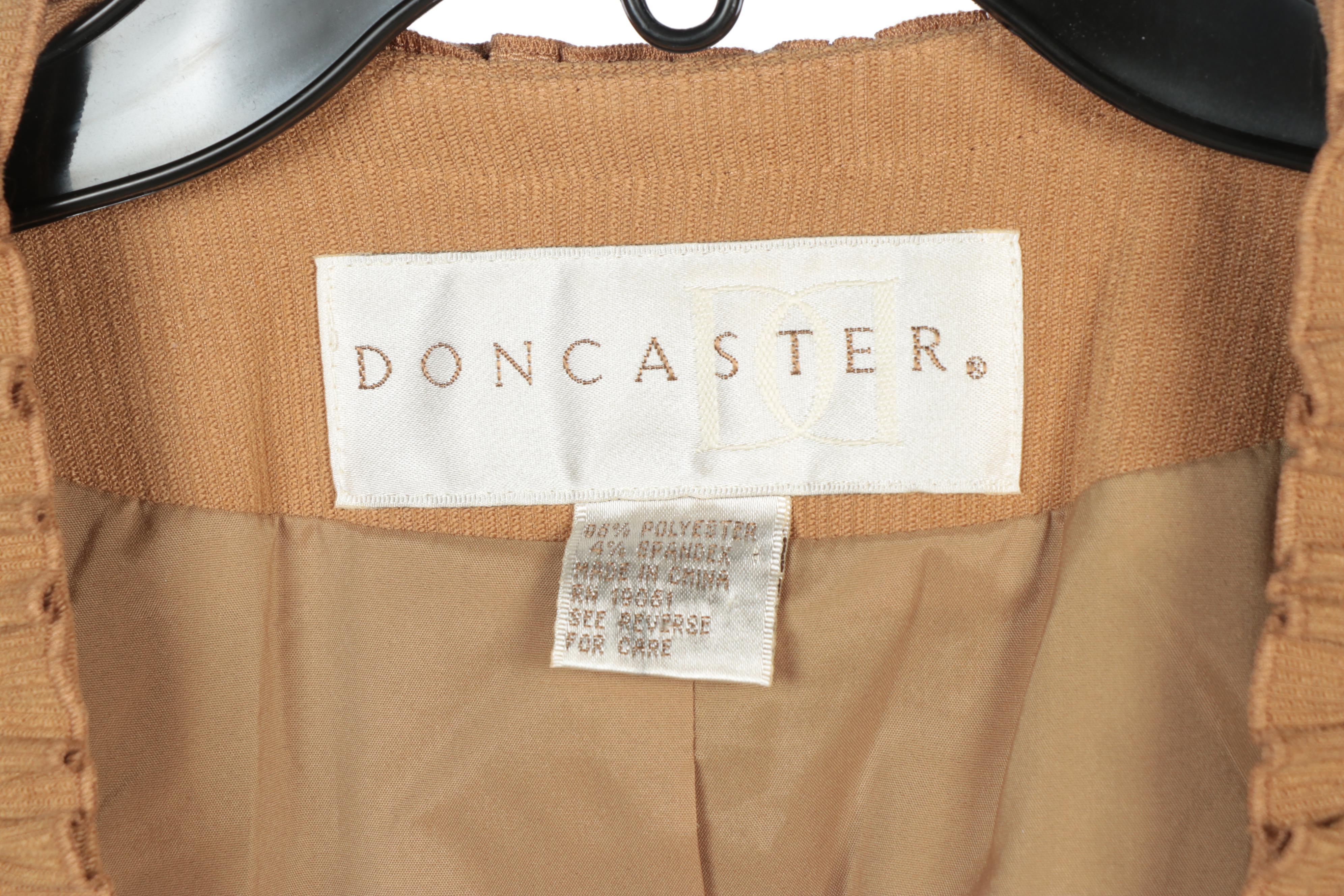 Doncaster Cardigan, Eccoci Silk Shirt, J Crew Jean Skirt and Wet Seal Dress