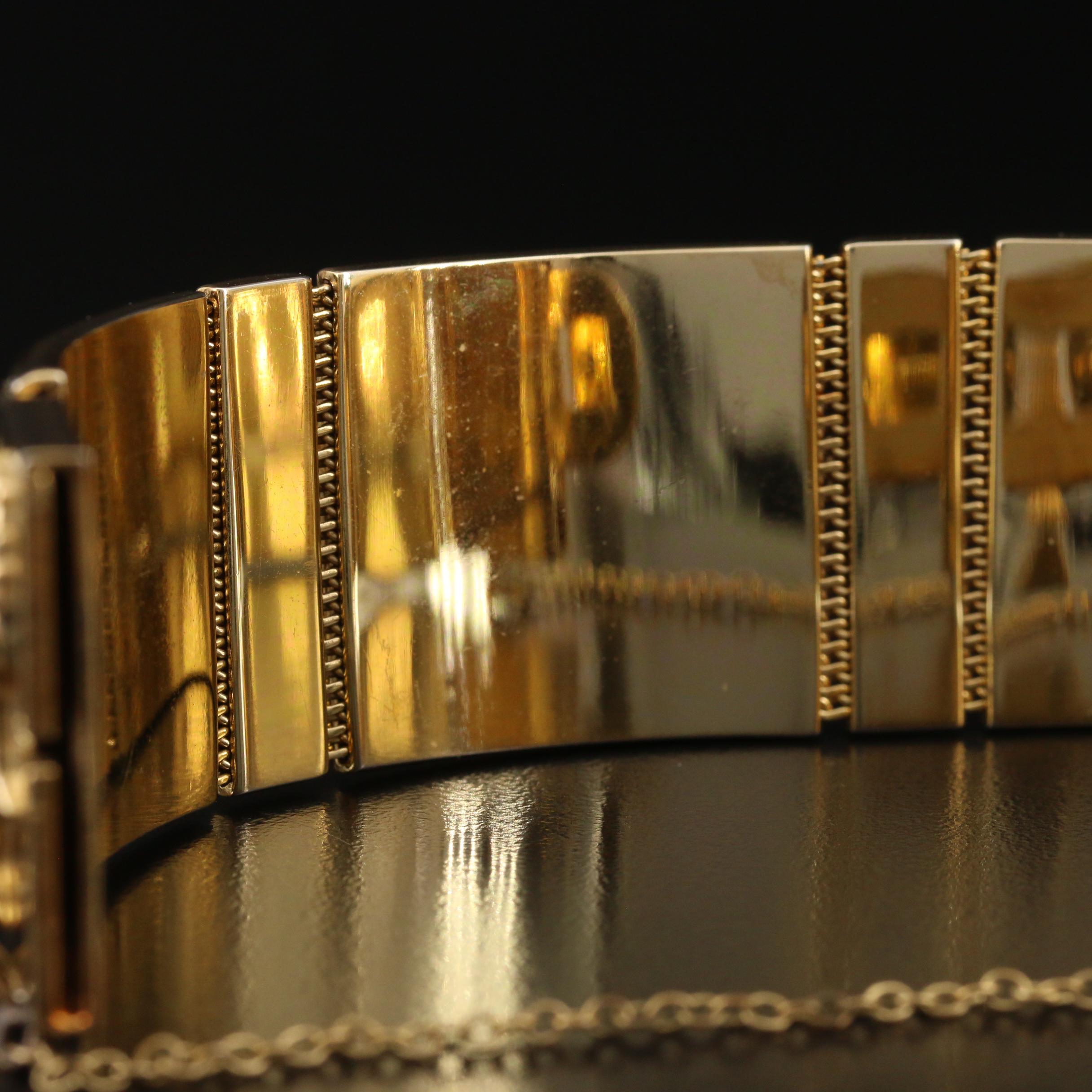 Vintage Whiting & Davis Co. Panel Bracelet with Japanese Landscapes and Ryū