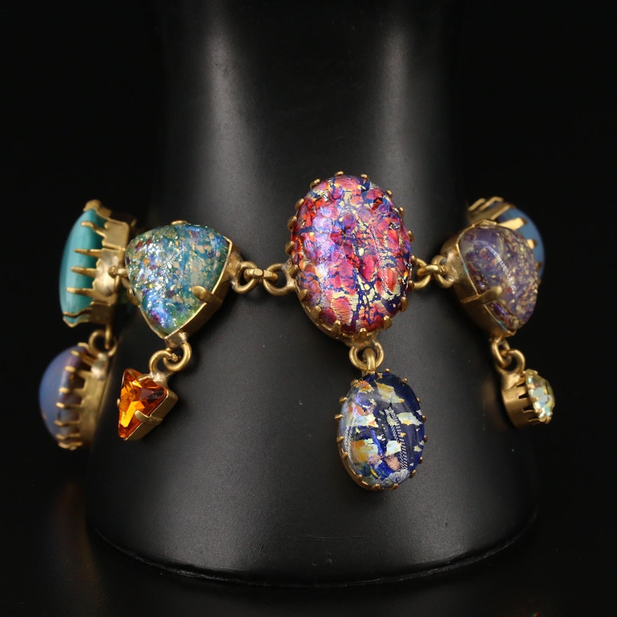 Rodrigo Otazu Multi-Colored Art Glass Bracelet