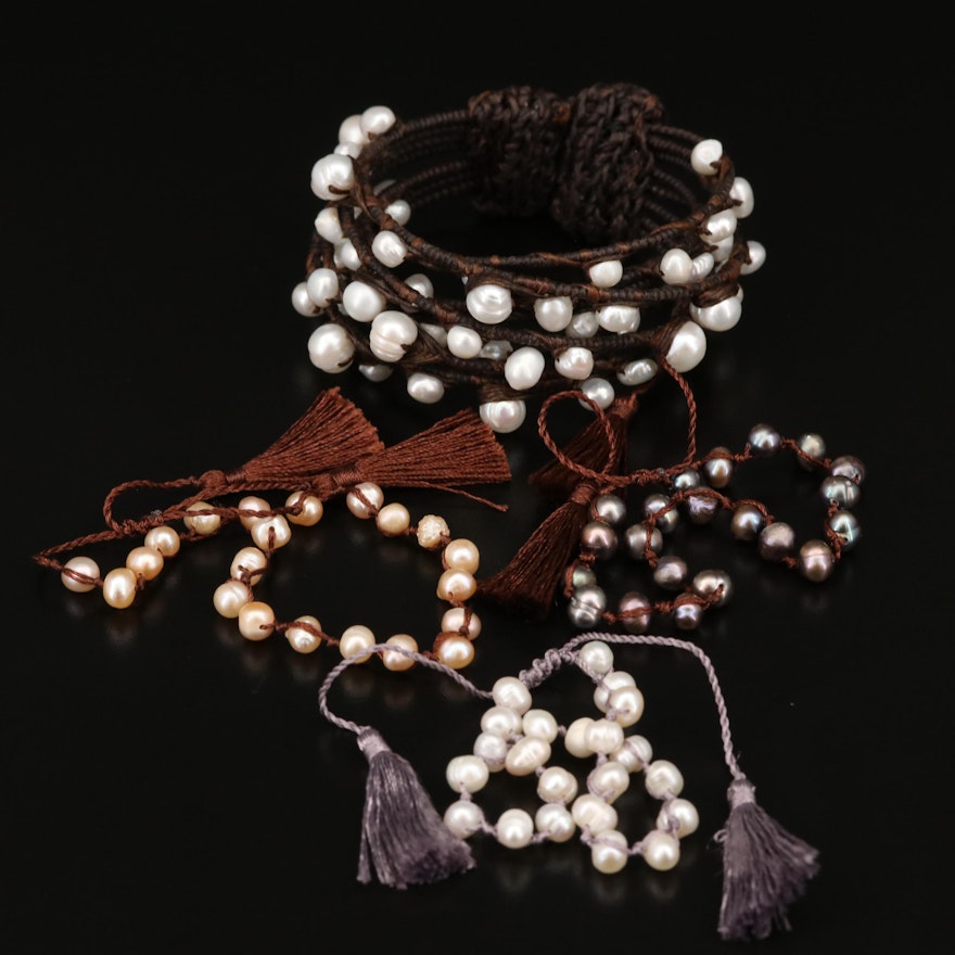 Pearl Bracelets Featuring Organic Designs