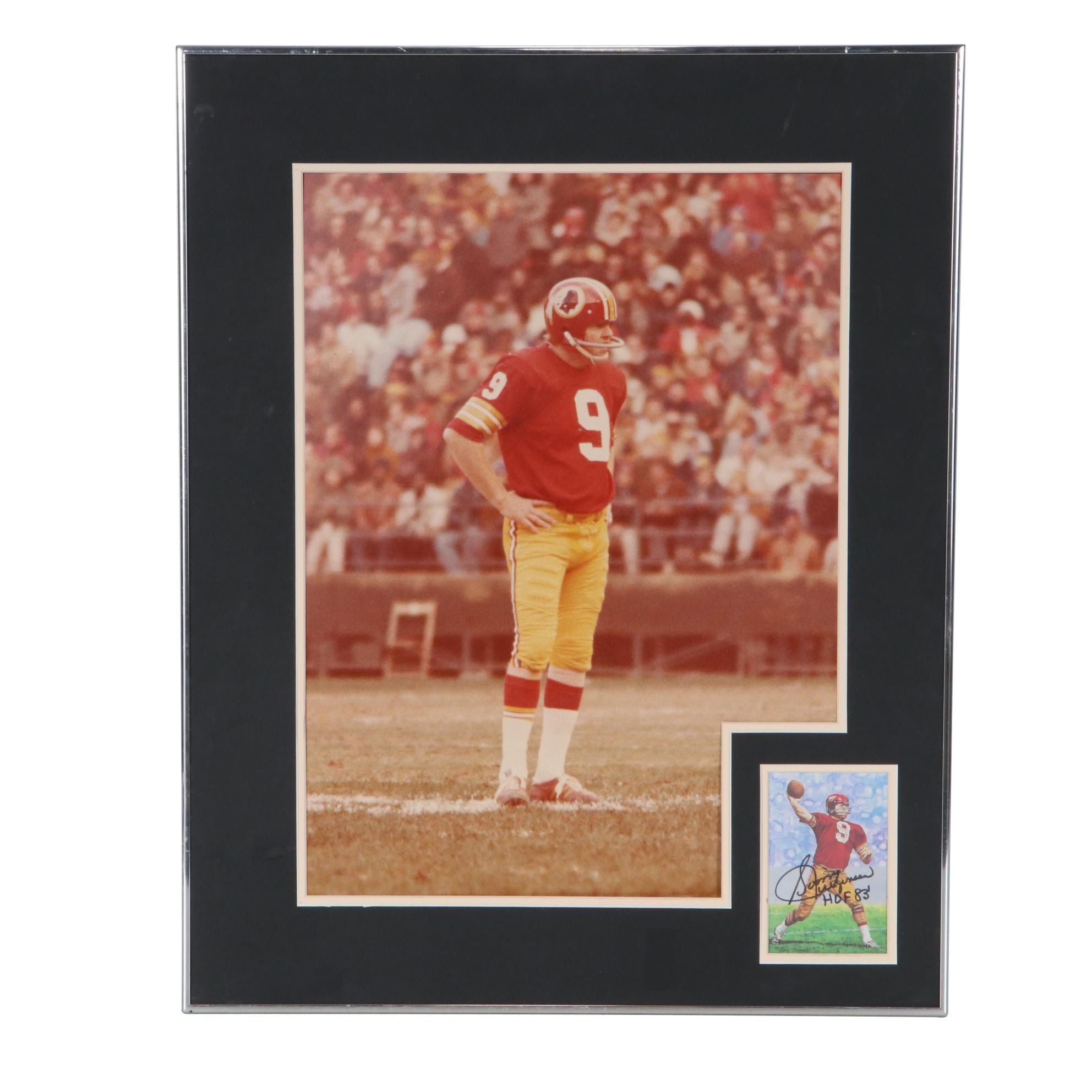 Sonny Jurgensen Autographed Illustration and Photograph