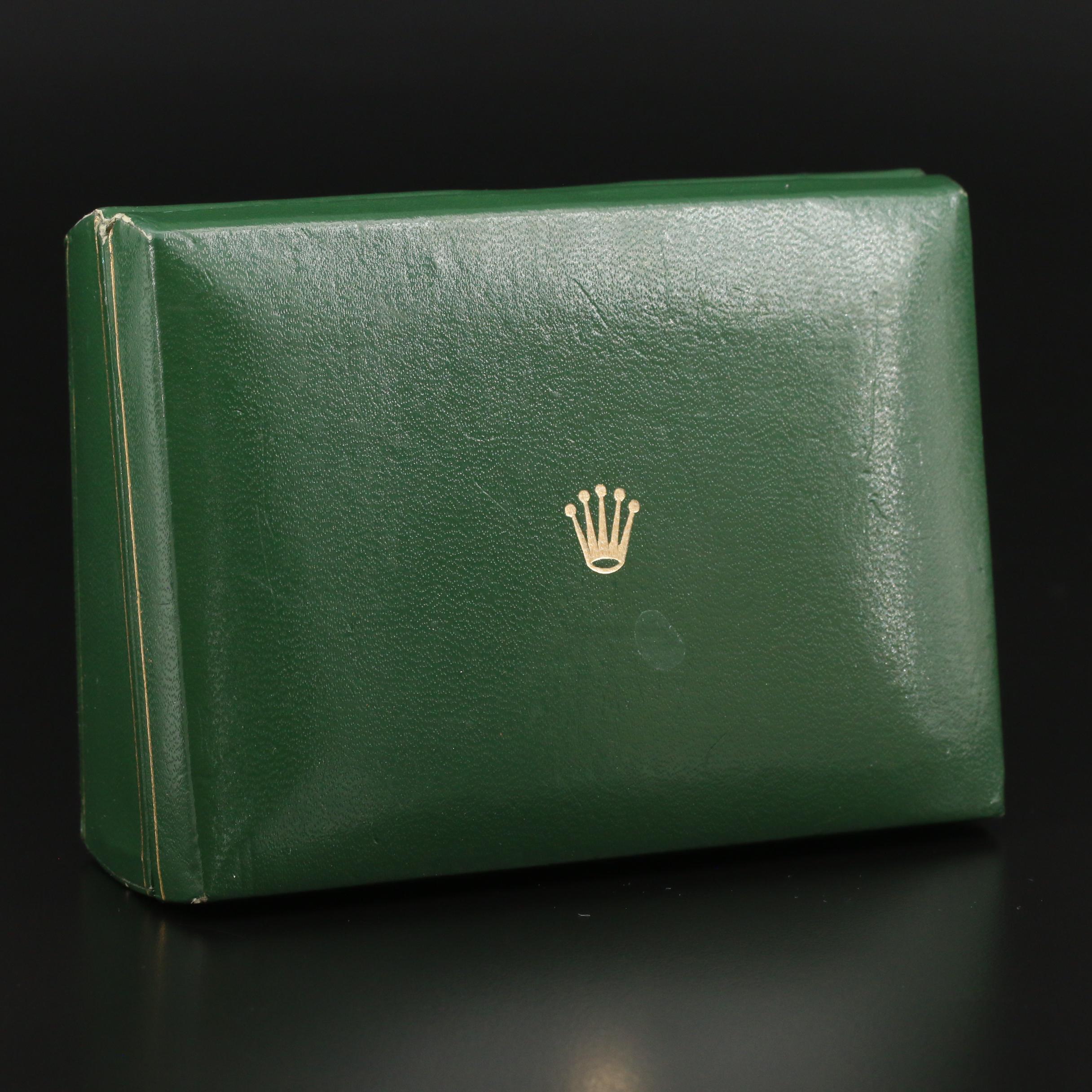 Vintage Rolex Green Leather Watch Case