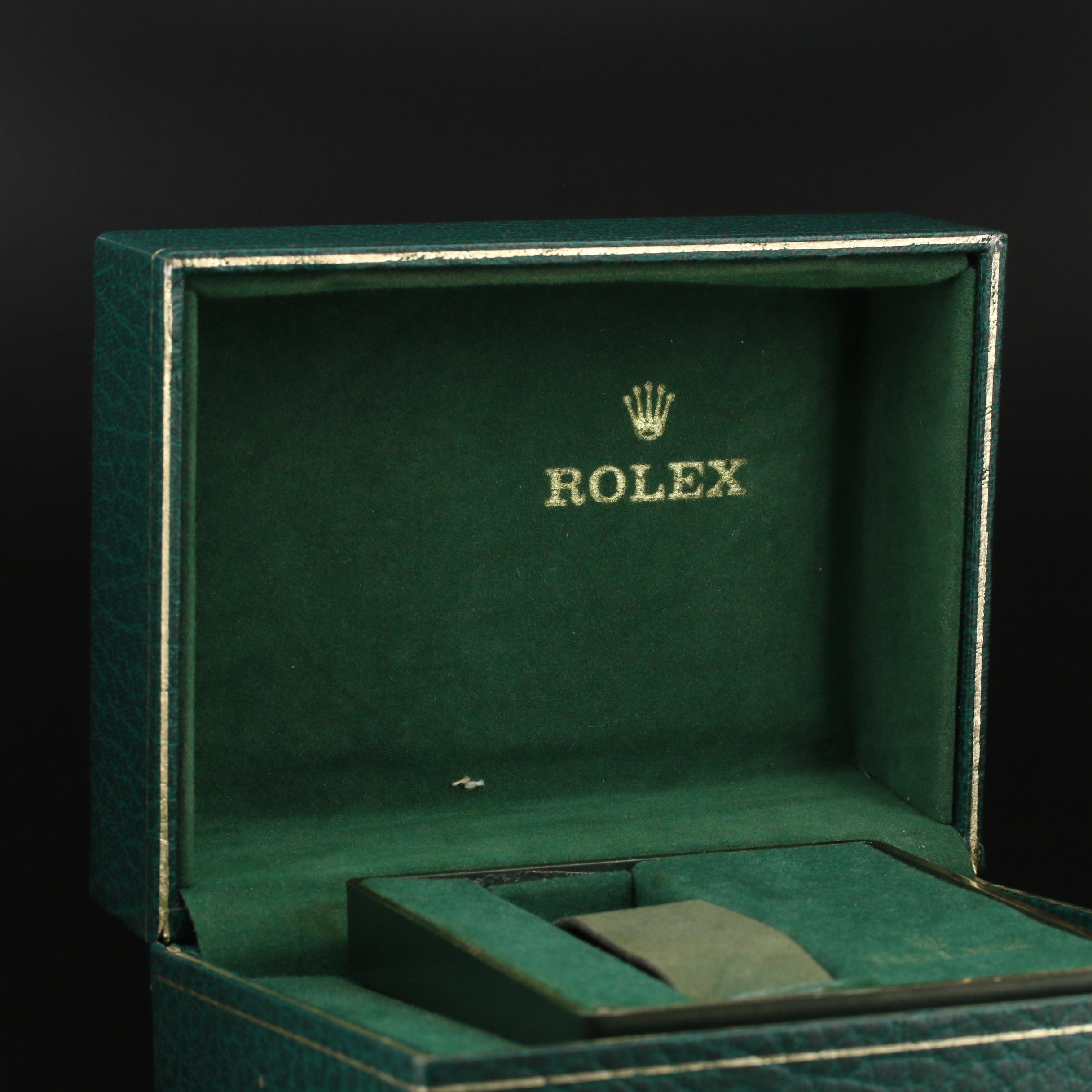 Vintage Rolex Green Leather Watch Case